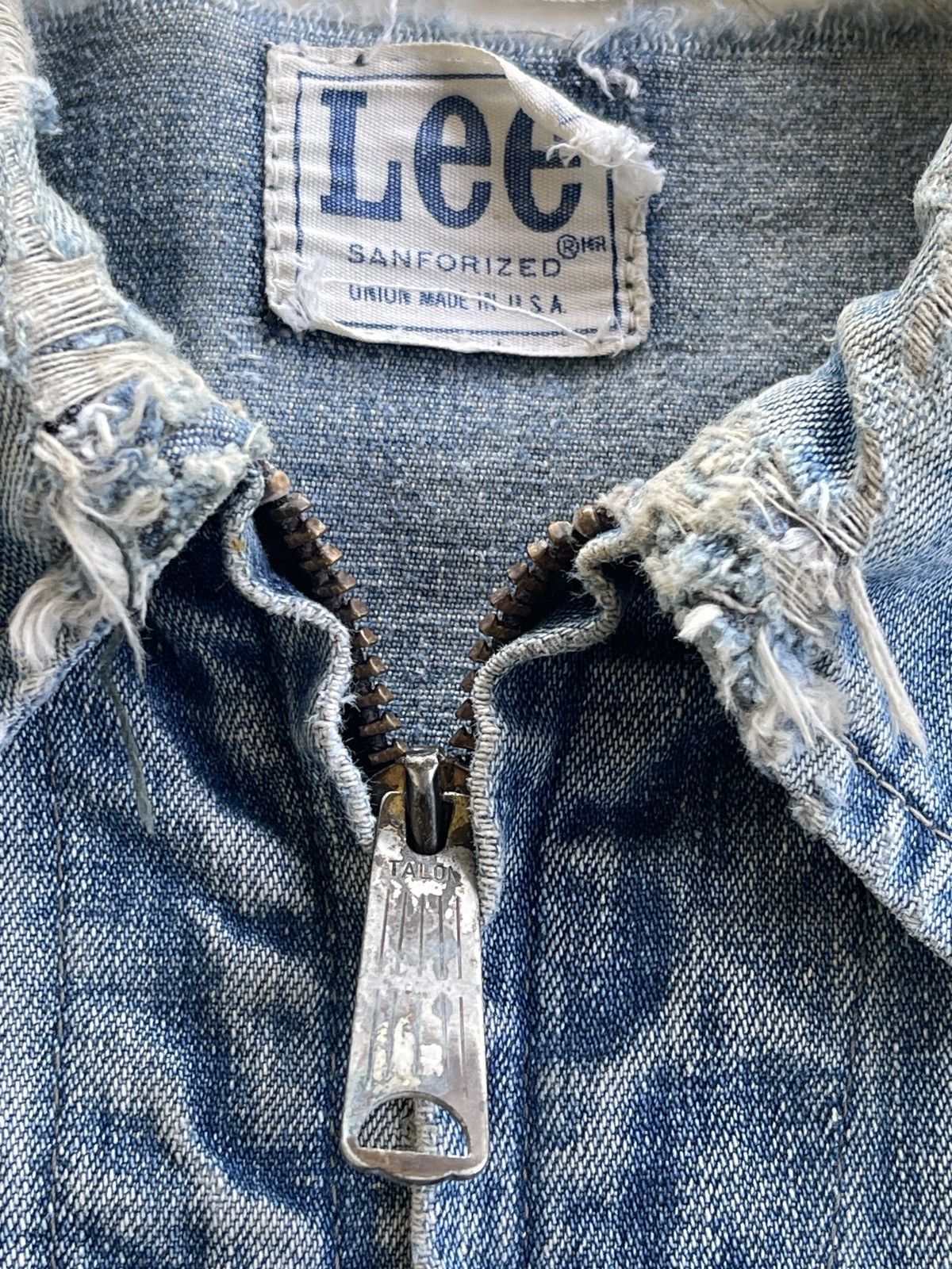Lee Destroyed❗️70s Lee Jelt 91 B Distressed Jacket Size US L / EU 52-54 / 3 - 4 Thumbnail
