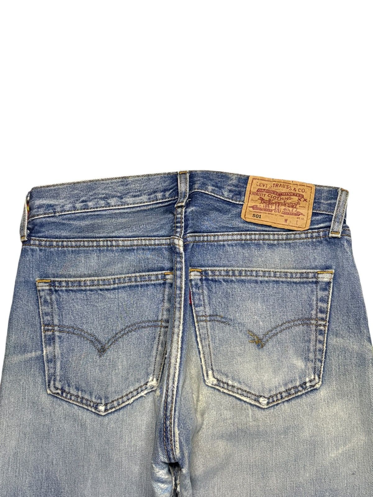 Levi's Vintage 90s Levis 501 Mud Wash Distressed Jeans Size US 30 / EU 46 - 8 Thumbnail