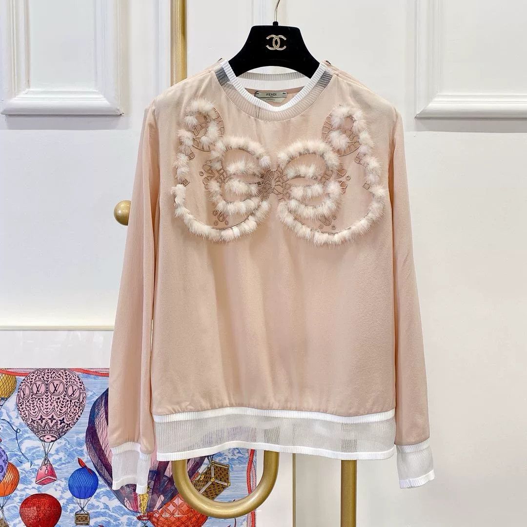 Fendi Fendi Pink Crew Neck Short Sleeve T-shirt Size XS / US 0-2 / IT 36-38 - 1 Thumbnail