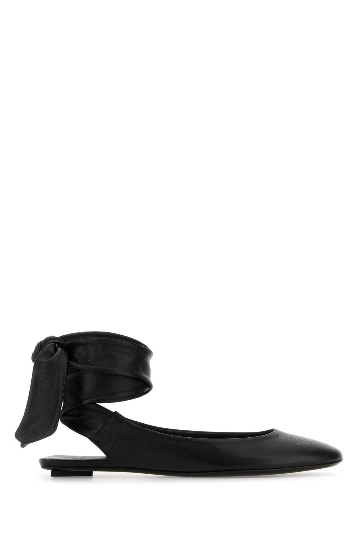 The Attico Black Leather Cloã¨ Slippers Size US 5 / IT 35 - 1 Thumbnail