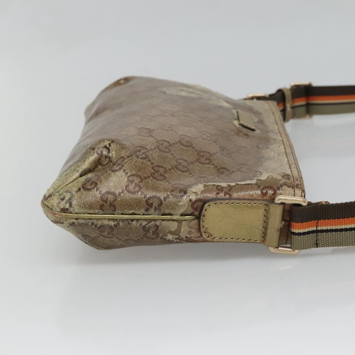 Gucci GUCCI GG Crystal Shoulder Bag Brown Gold Size ONE SIZE - 4 Thumbnail