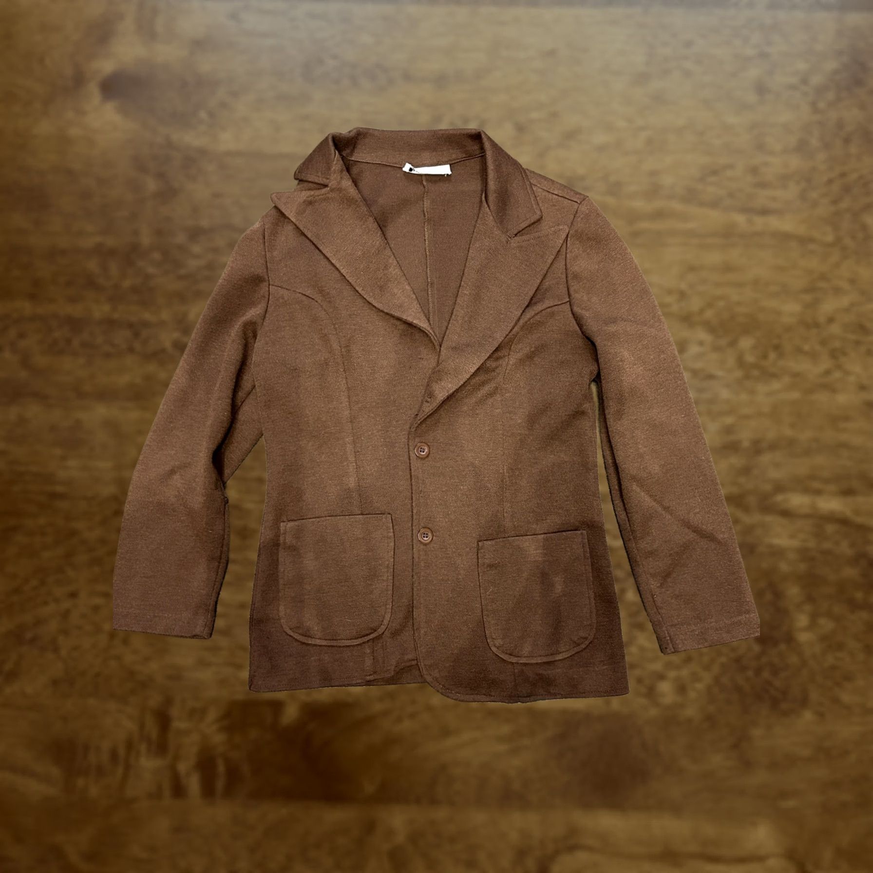 Vintage VINTAGE Queen Casuals Blazer Jacket Womens Small Brown Knit Single-Breasted Shirt Adult Small Brown Knit Size S / US 4 / IT 40 - 1 Thumbnail