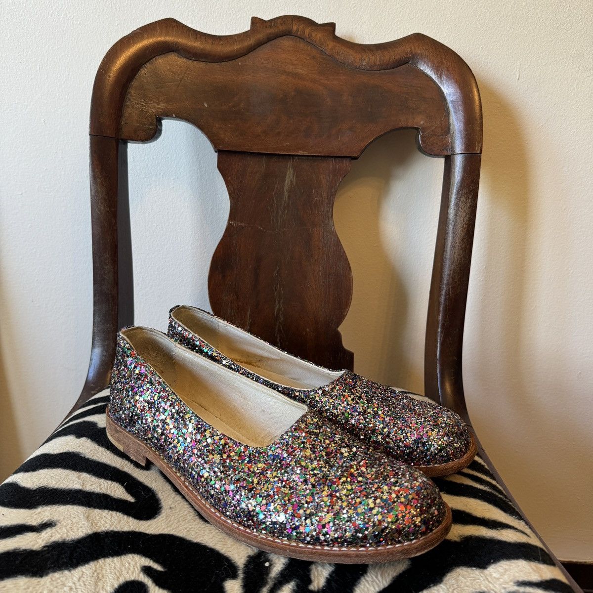 Comme des Garcons × Junya Watanabe Junya Watanabe Fall 2000 Glitter Flats Size US 9 / IT 39 - 4 Thumbnail