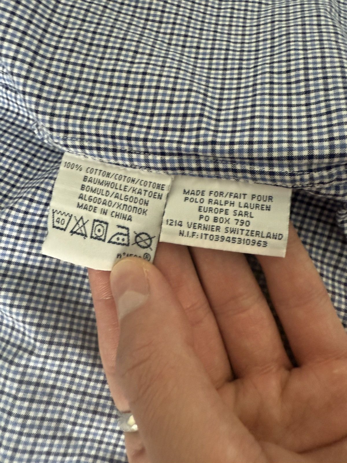 Polo Ralph Lauren Blue and White Checkered Ralph Lauren Button Up Size US M / EU 48-50 / 2 - 5 Thumbnail