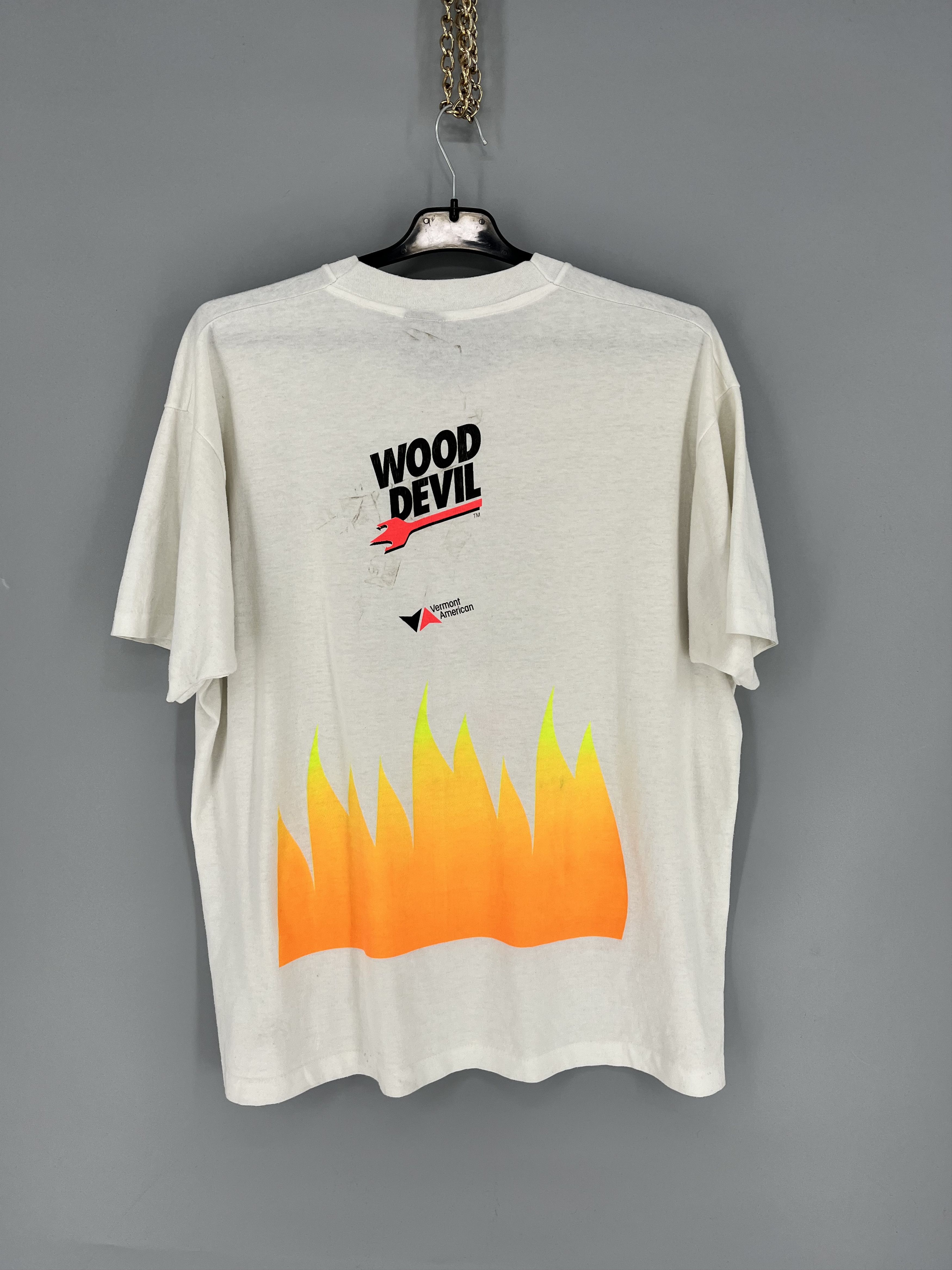 Band Tees Vintage 90s The Devil Made Me Do It Graphic WOOD DEVIL Size US XL / EU 56 / 4 - 11 Thumbnail