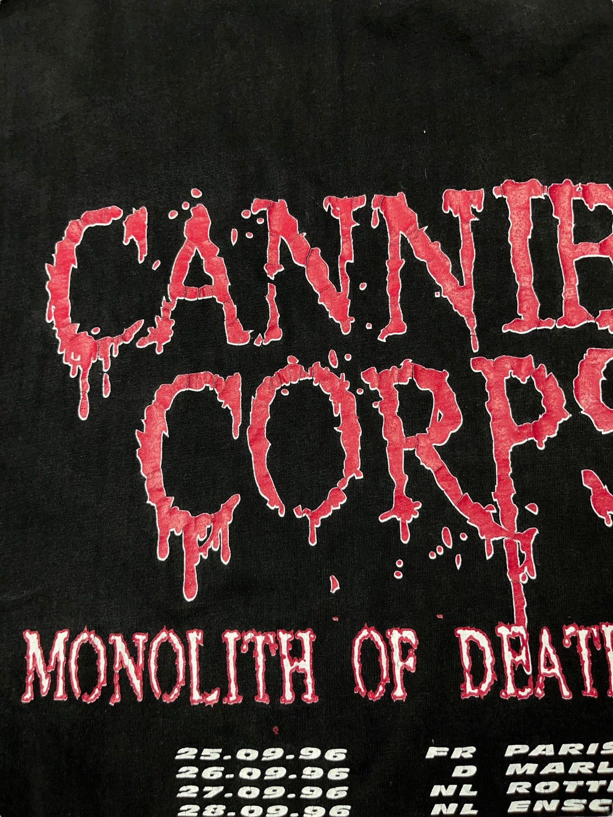 Band Tees Vintage 1996 Cannibal Corpse Vile Monolith of Death Tour Tee Size US XL / EU 56 / 4 - 10 Thumbnail