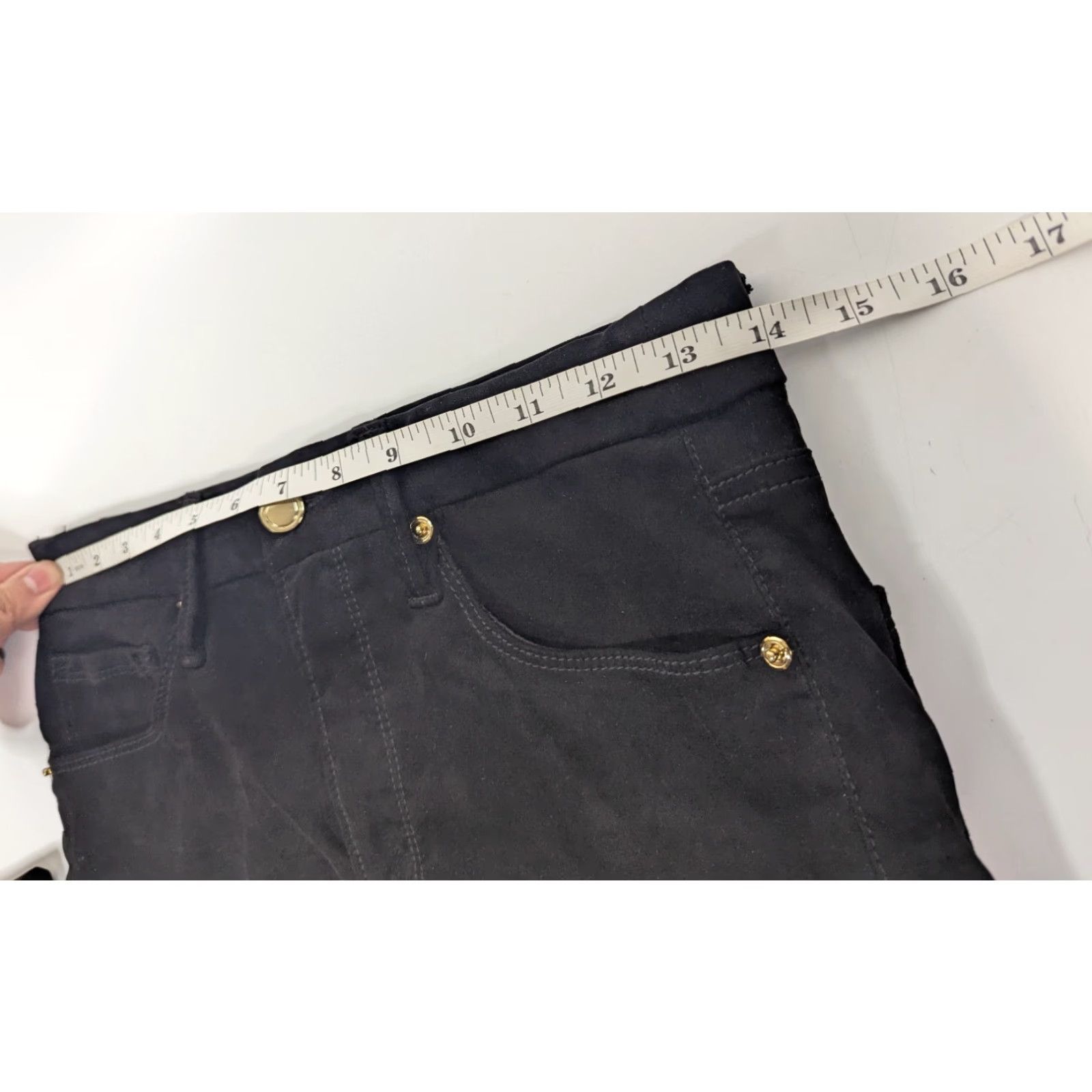 Good American Good American Pants Womens Size 10/30 Black GL100T Faux Suede Skinny Good Legs Size 32" / US 10 / IT 46 - 7 Thumbnail