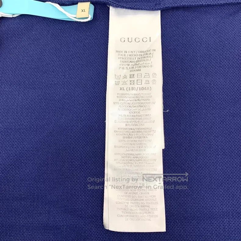 Gucci Gucci Dark Blue Logo Embroidery Cotton Lapel Single-breast Size US XL / EU 56 / 4 - 7 Thumbnail