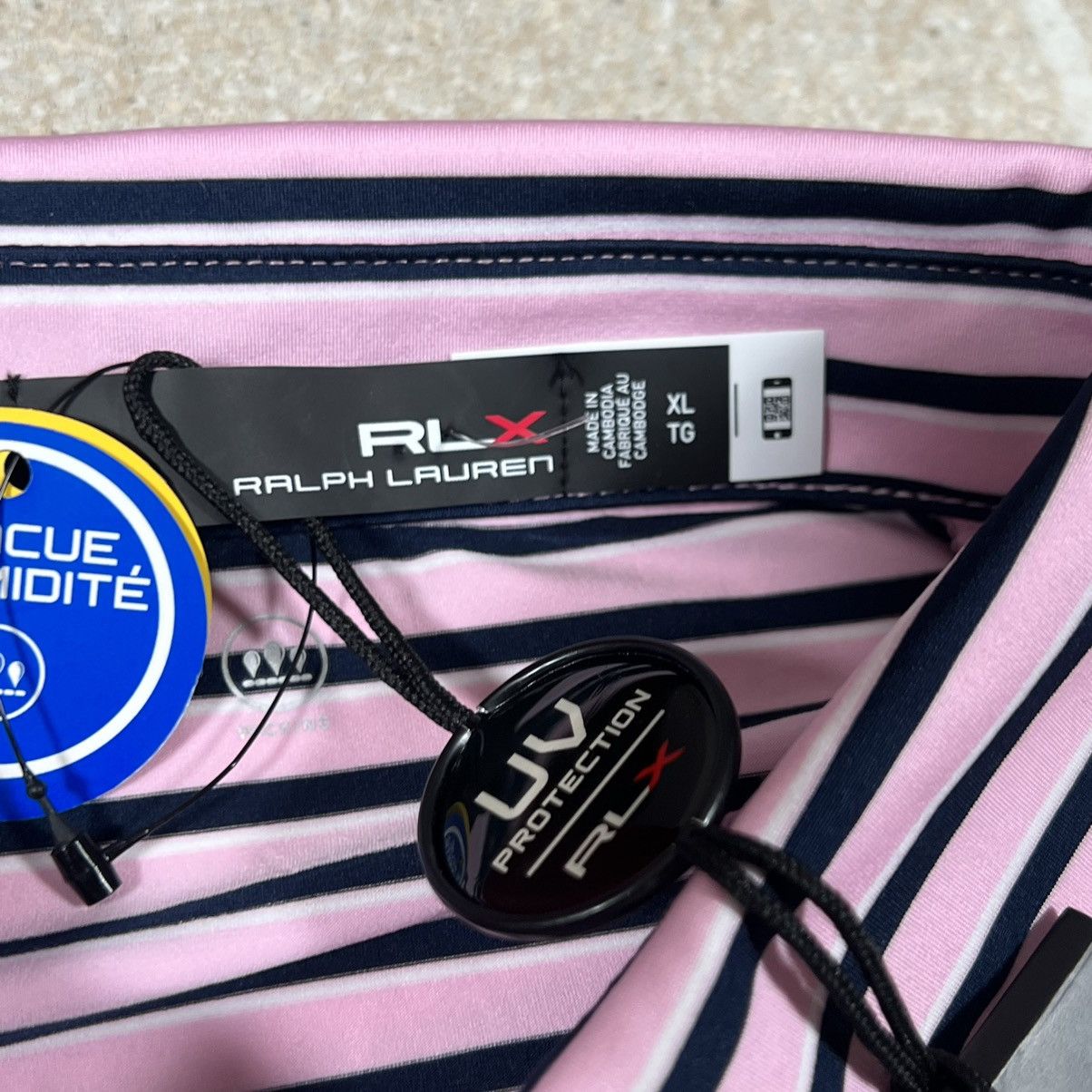 Polo Ralph Lauren × RLX Ralph Lauren × Ralph Lauren RLX Ralph Lauren Polo Shirt Men's XL Pink Striped Golf NEW Size US XL / EU 56 / 4 - 4 Thumbnail