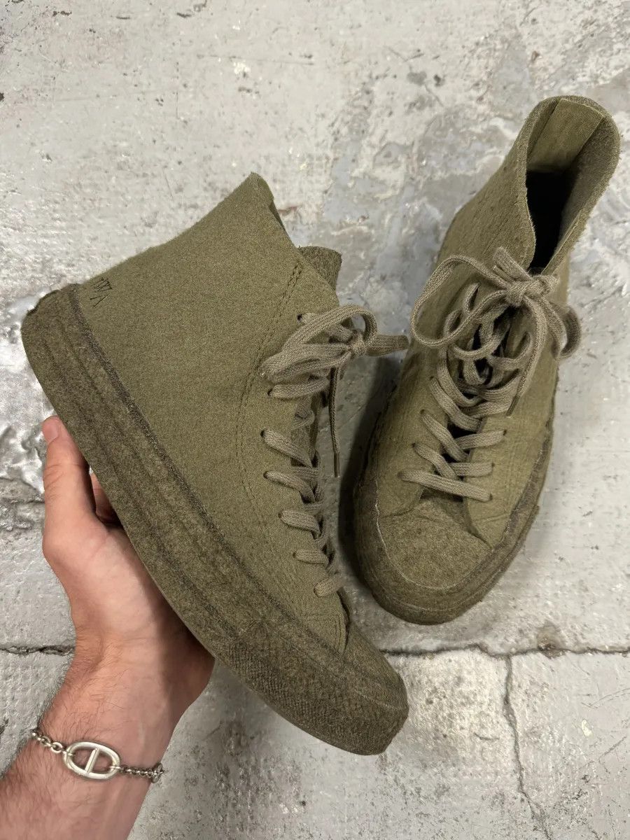 JW Anderson JW Anderson Converse Green High Mohair Shoes Size US 9 / IT 39 - 1 Thumbnail