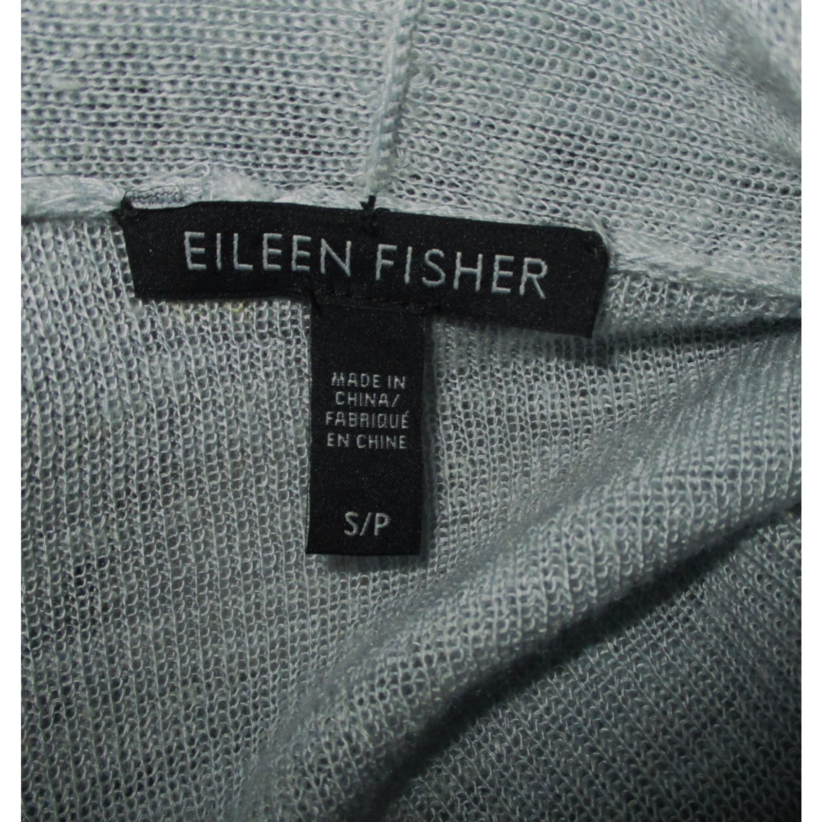 Eileen Fisher EILEEN FISHER Cardigan Duster Sweater Pewter Blue Tencel Linen Size S/P Women Knit Tunic Long Sleeve Size S / US 4 / IT 40 - 6 Thumbnail