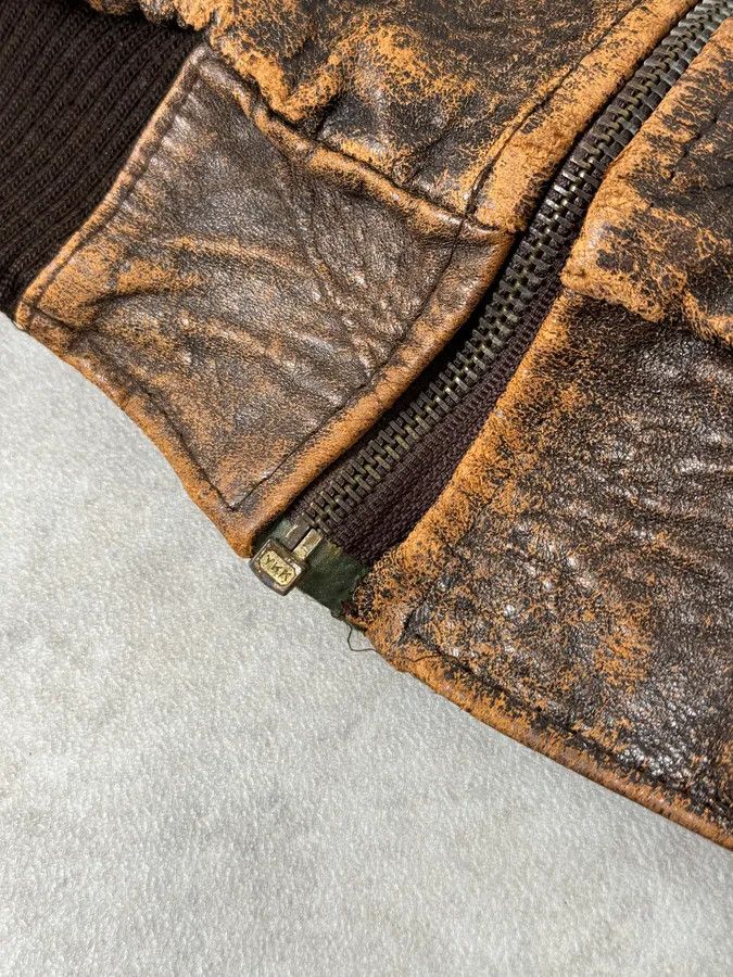 Studio D'Artisan Archive Brown Eroded Leather Jacket with Detachable Sleeves Size US L / EU 52-54 / 3 - 11 Thumbnail
