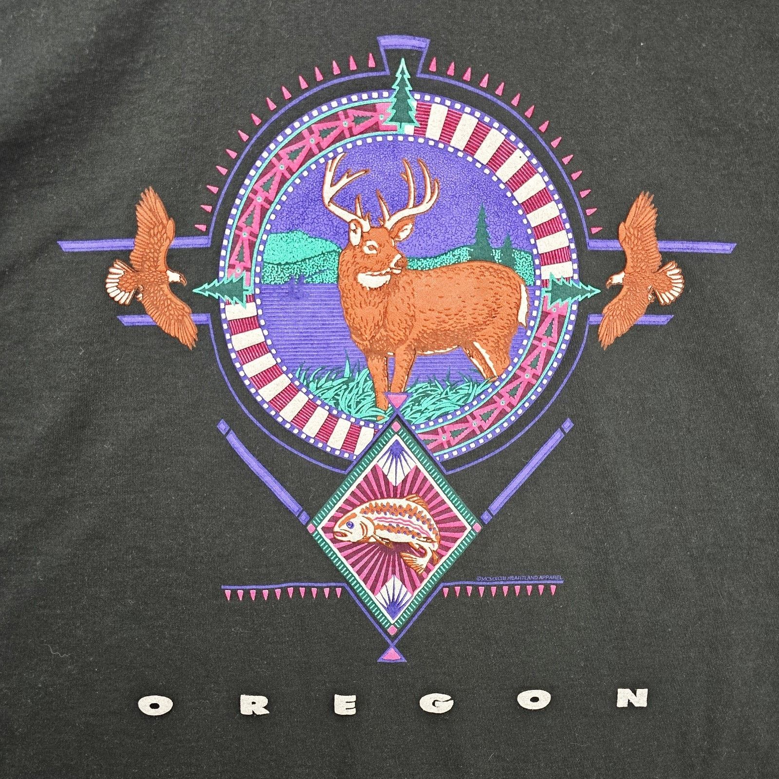 Other Vintage Heartland Apparel Oregon Shirt XL Black Deer Nature Size US XL / EU 56 / 4 - 2 Thumbnail