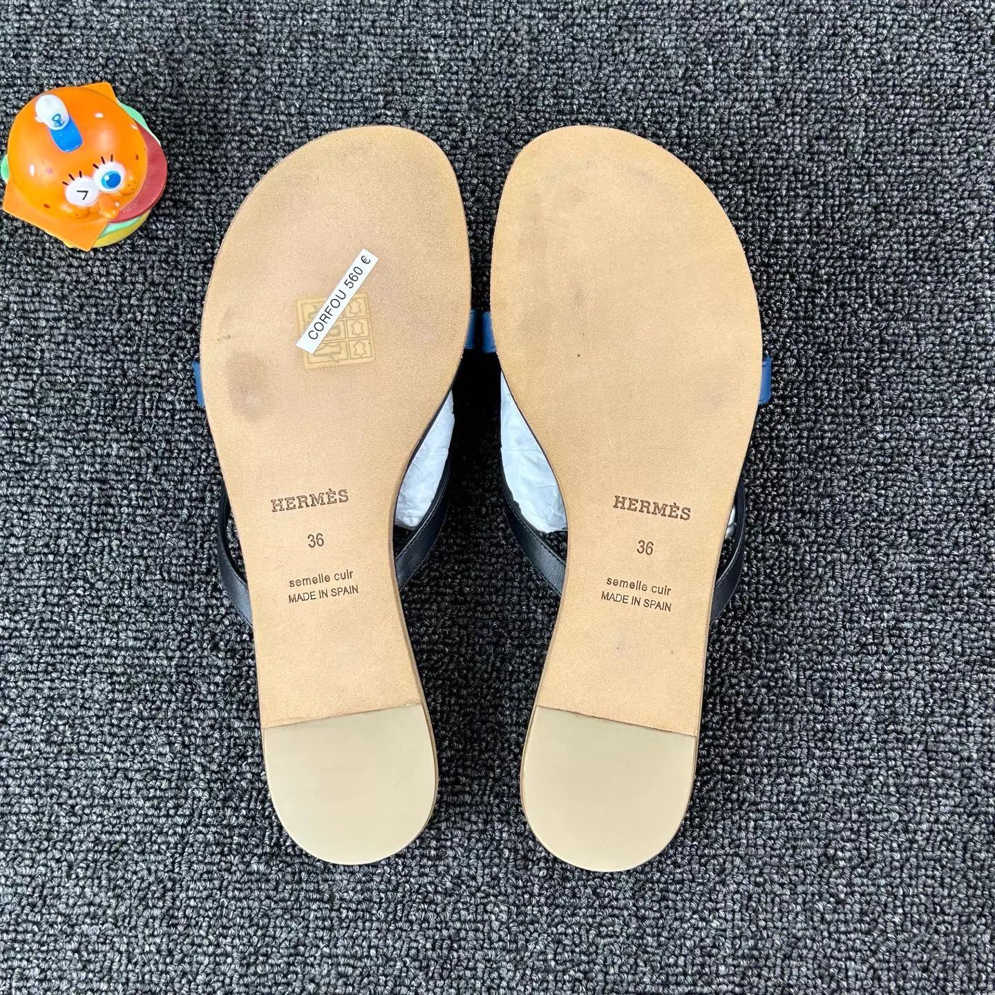 Hermes Hermes Black Rivet Slippers 36 Classic Metal Buckle Size US 5.5 / IT 35.5 - 6 Thumbnail