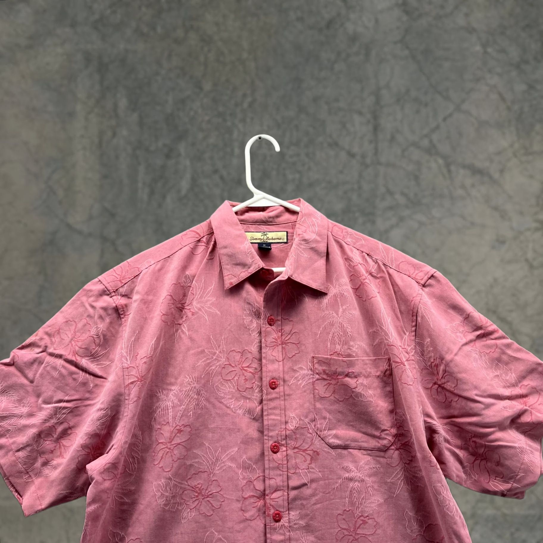 Tommy Bahama VINTAGE Tommy Bahama Shirt Men M Floral Pink Button-Down Embroidered Tencel Size US M / EU 48-50 / 2 - 1 Thumbnail