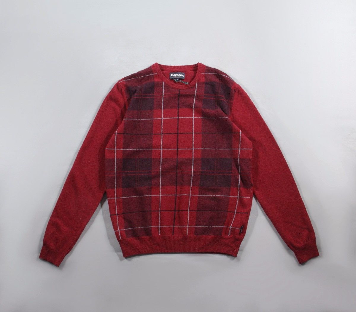 Barbour Wool Vintage Sweater Knitwear Sweatshirt Red 90s L - Main Image