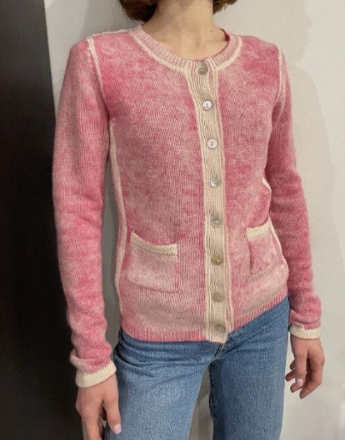Vintage DDP Maxine Merino Wool Cashmere Button Knit Sweater Pink y2k Size S / US 4 / IT 40 - 4 Thumbnail