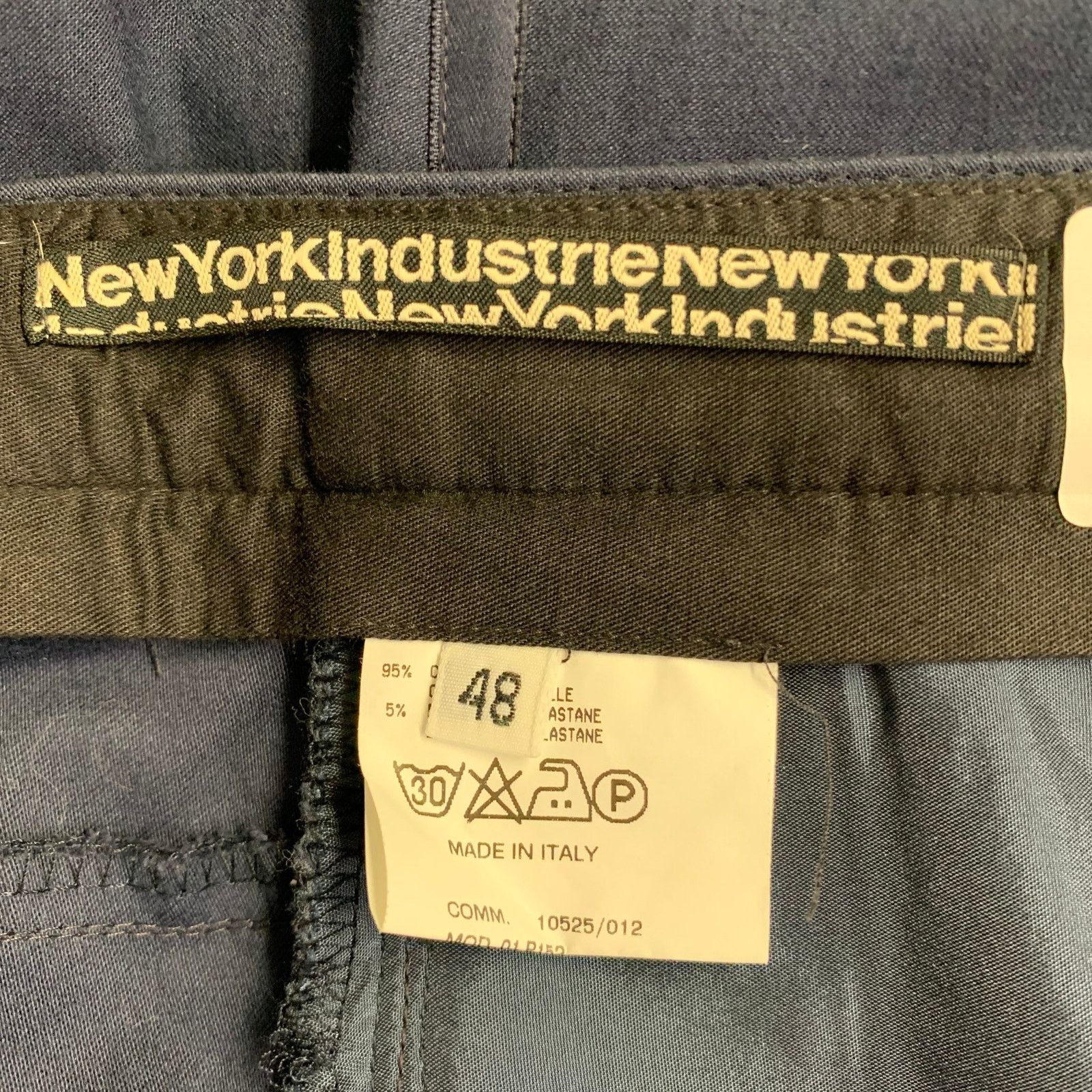 NEWYORKINDUSTRIE NEW INDUSTRIE Navy Cotton Tuxedo Button Fly Dress Pants Size US 32 / EU 48 - 5 Thumbnail