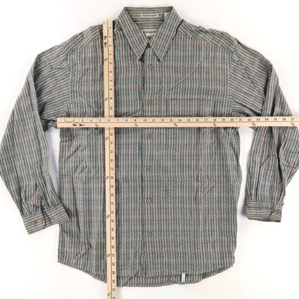 Vintage VTG Jhane Barnes Japan Woven Cotton Striped Button Up Shirt Mens M Size US M / EU 48-50 / 2 - 3 Thumbnail