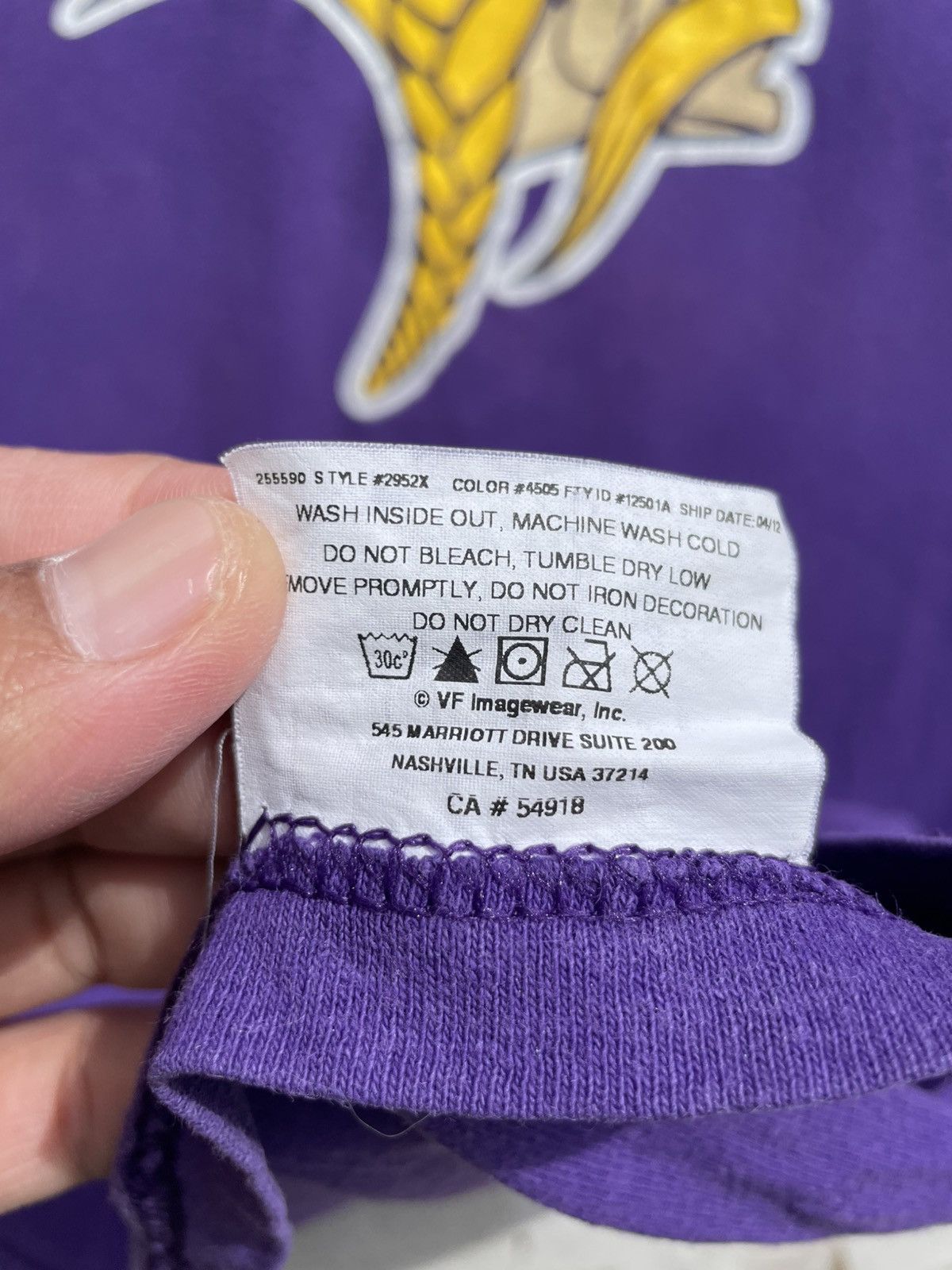 NFL 🔥Accept Binding Offer🔥 Minnesota Vikings Ponder 7 NFL Tshirt Size US XL / EU 56 / 4 - 6 Thumbnail