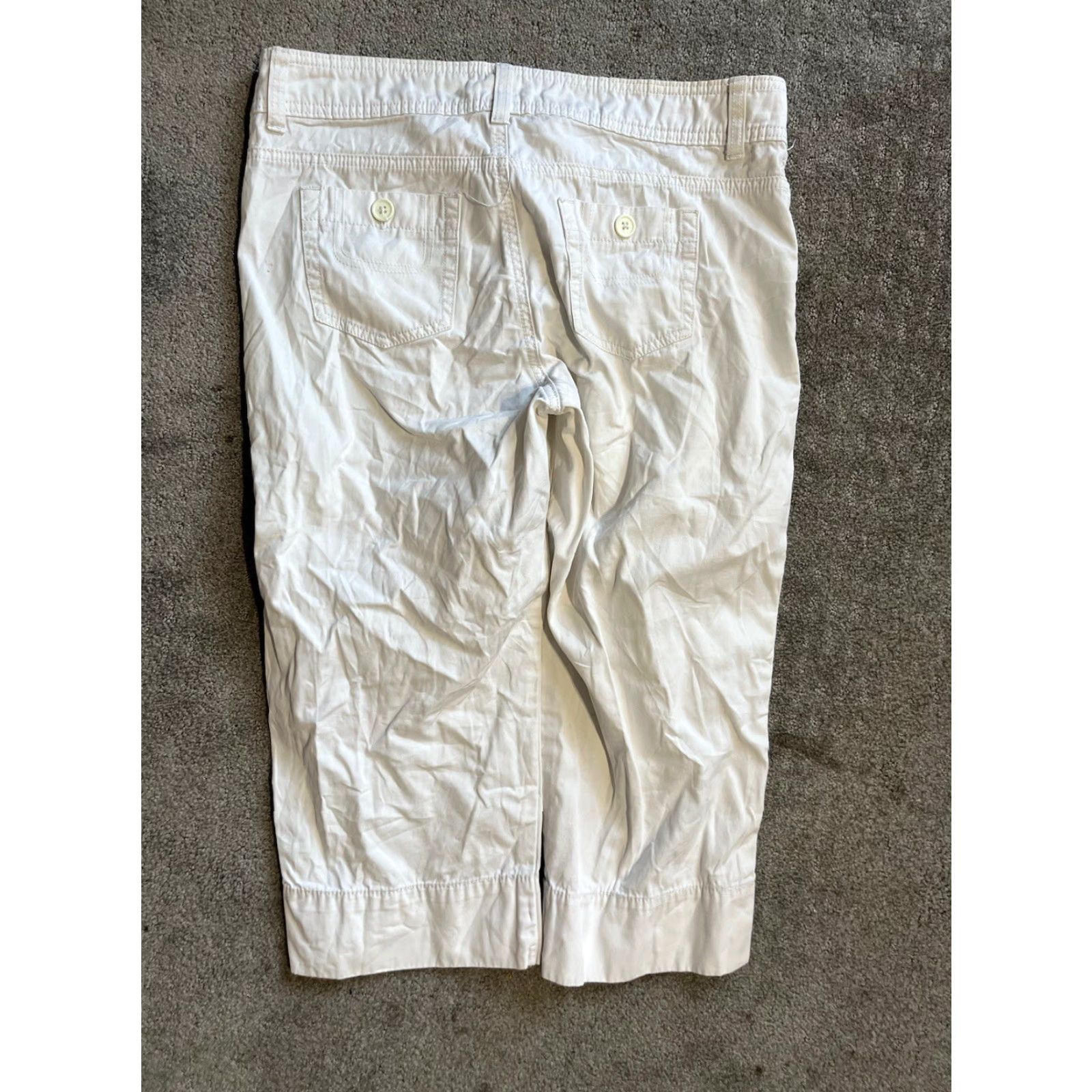 Lee VINTAGE Lee Women's Capri Pants Size 8 White Mid Rise Stretch Casual Girls Fashion Size 30" / US 8 / IT 44 - 4 Thumbnail