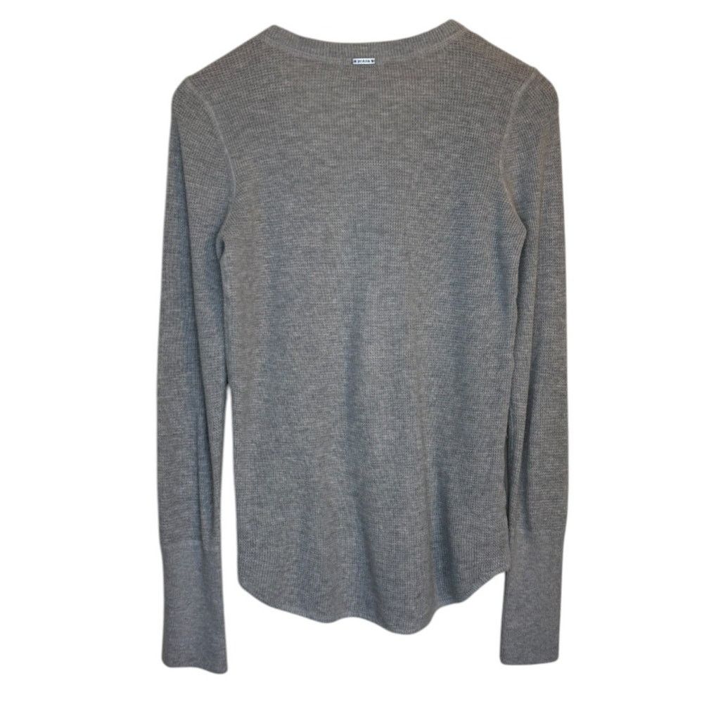 Prana Prana Top Women Small Gray Wool Cotton Henley Gorpcore Size S / US 4 / IT 40 - 5 Thumbnail