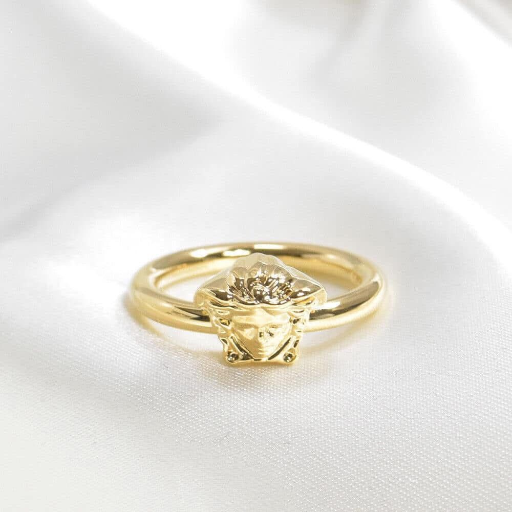 Versace Gold Medusa Ring - Size: 25IT / 10.5US