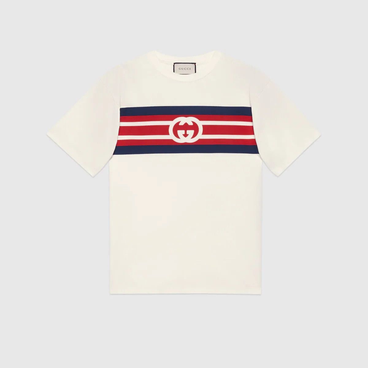 Gucci o1s1wg111025 Interlocking G Stripe Print T-Shirt Multicolor Size US XL / EU 56 / 4 - 1 Thumbnail