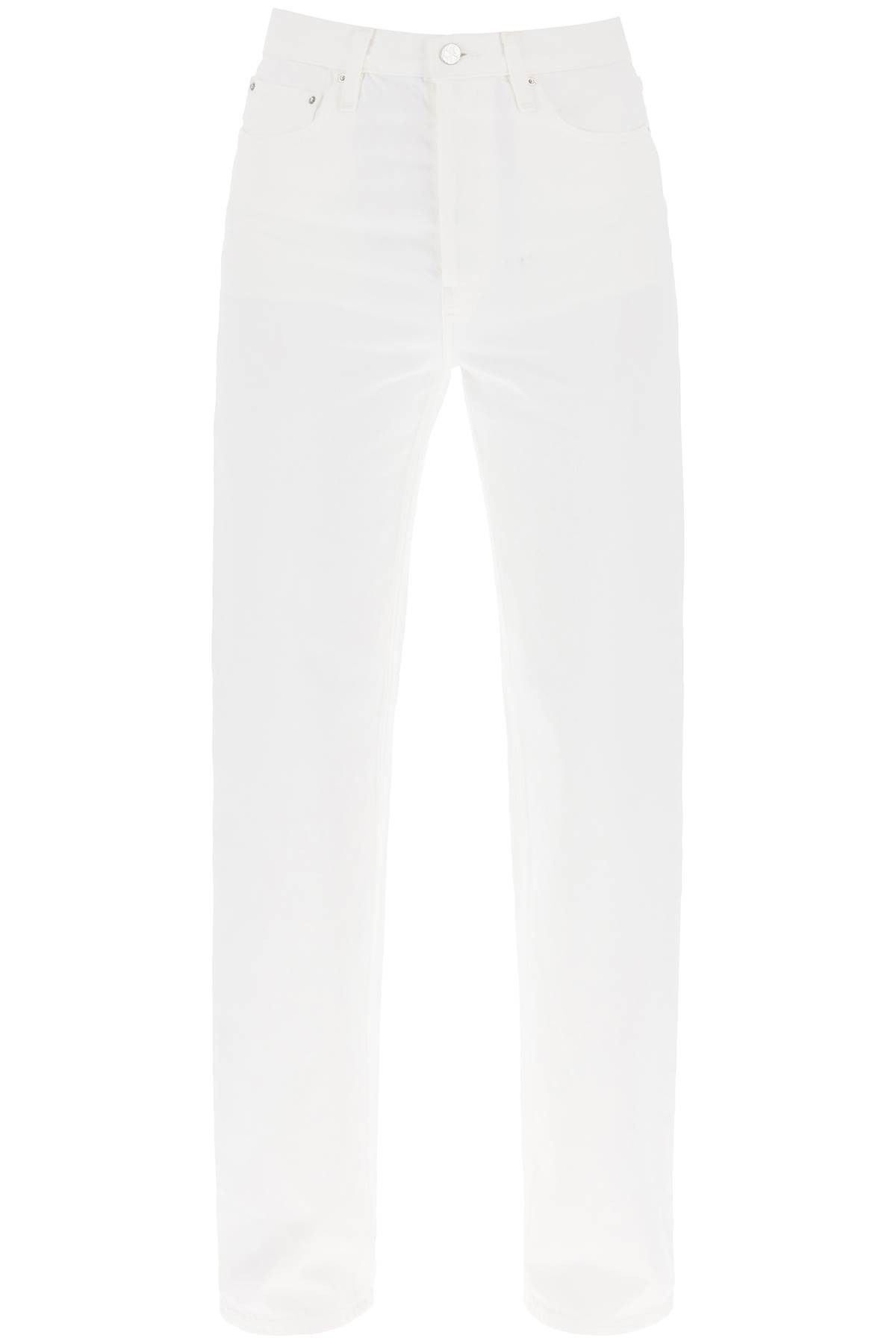 image of Toteme Straight Cut Loose Jeans in Off White, Women's (Size 24)