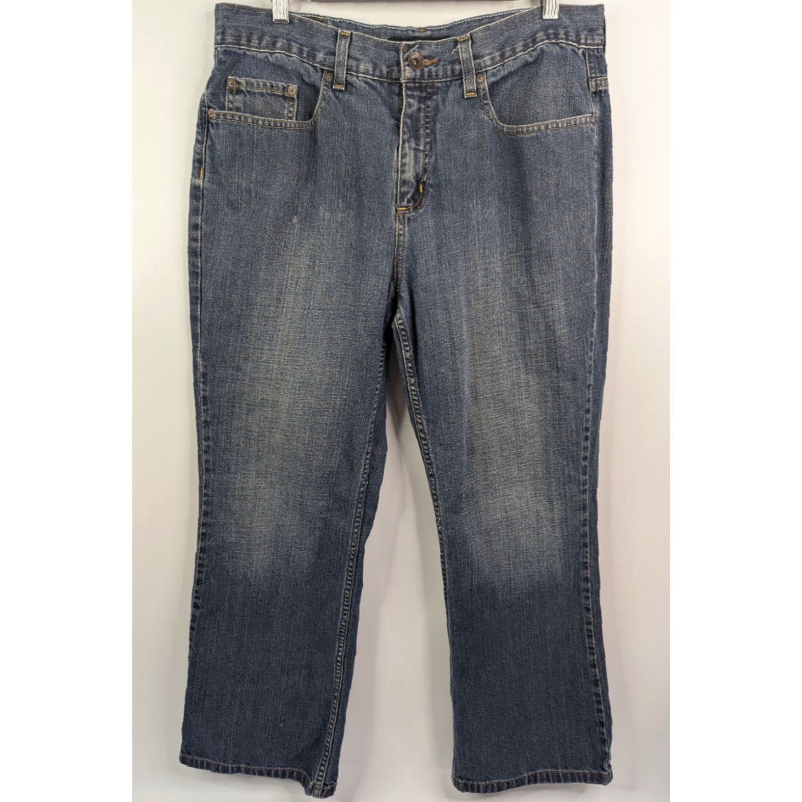 Anchor Blue VINTAGE Anchor Blue Jeans Men 34 36X30 Boot Jean Mid Rise 29 Inseam Denim Blue Size US 34 / EU 50 - 3 Thumbnail