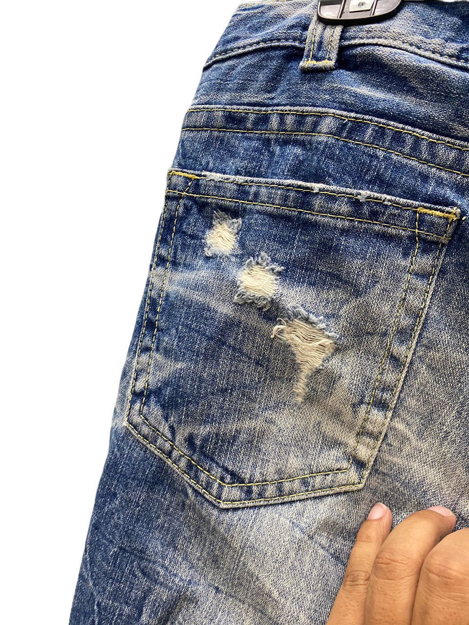 Japanese Brand 💥BEST OFFER💥OZ-FIRST PINKBALL BOOTCUT DISTRESSED DENIM Size US 32 / EU 48 - 6 Thumbnail