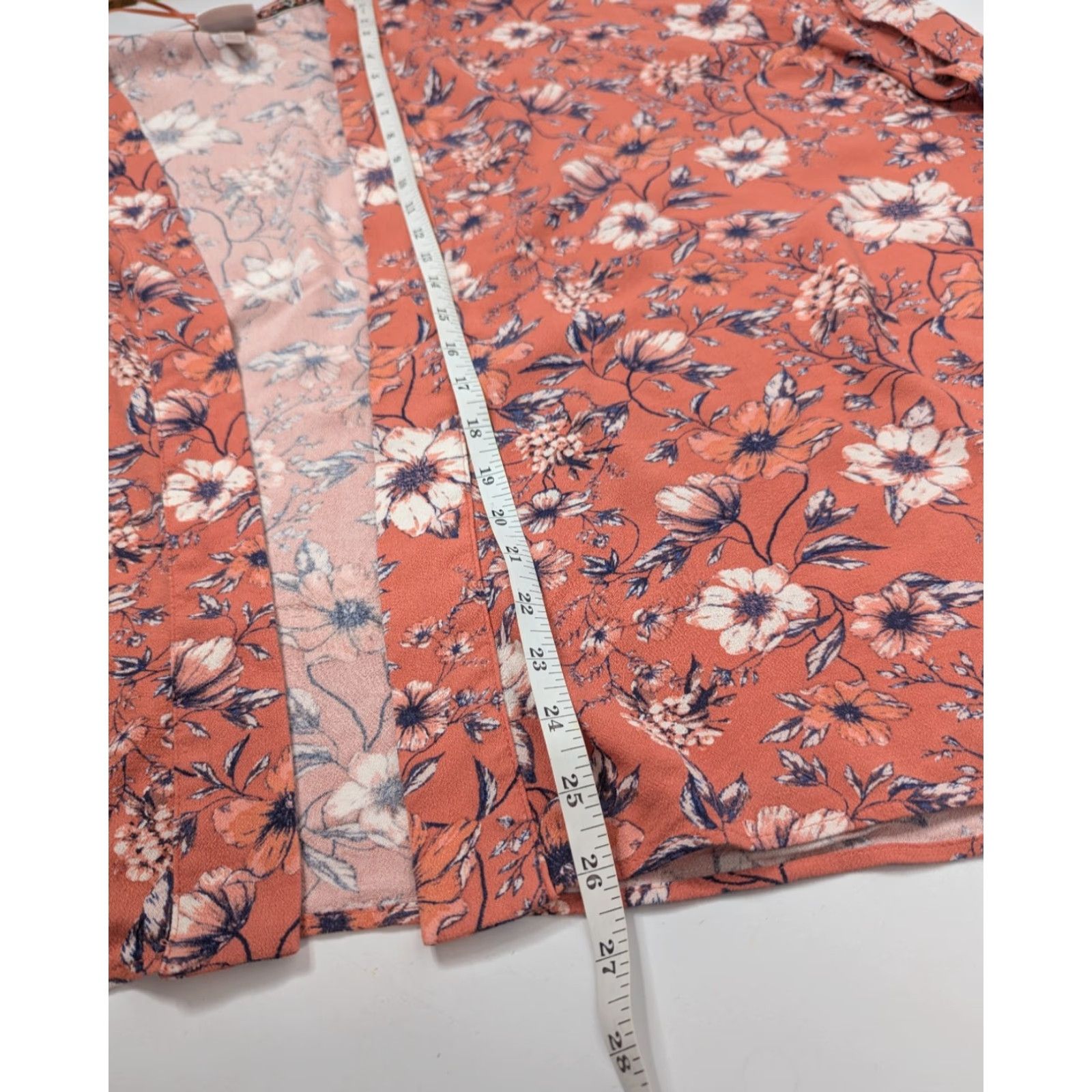 Vintage Knox Rose Women's M/L Pink Orange Open Front Floral Poncho Cover Up Boho Rayon Shirt? Size M / US 6-8 / IT 42-44 - 6 Thumbnail