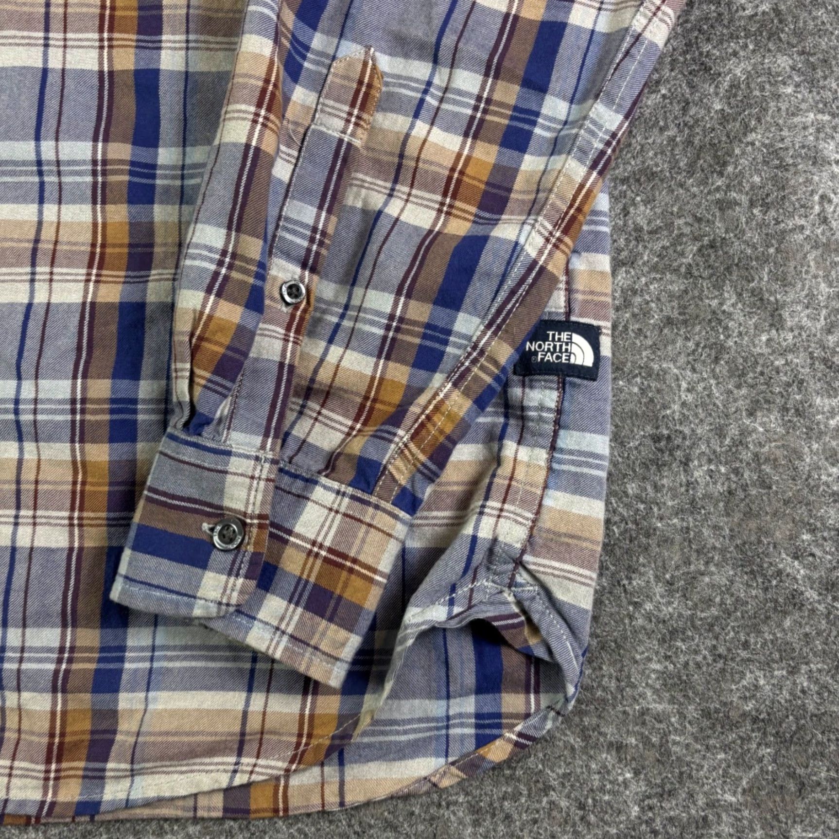 The North Face The North Face Mens Button-Up Shirt Plaid Long Sleeve Blue Tan Brown XS-? Size US M / EU 48-50 / 2 - 7 Thumbnail