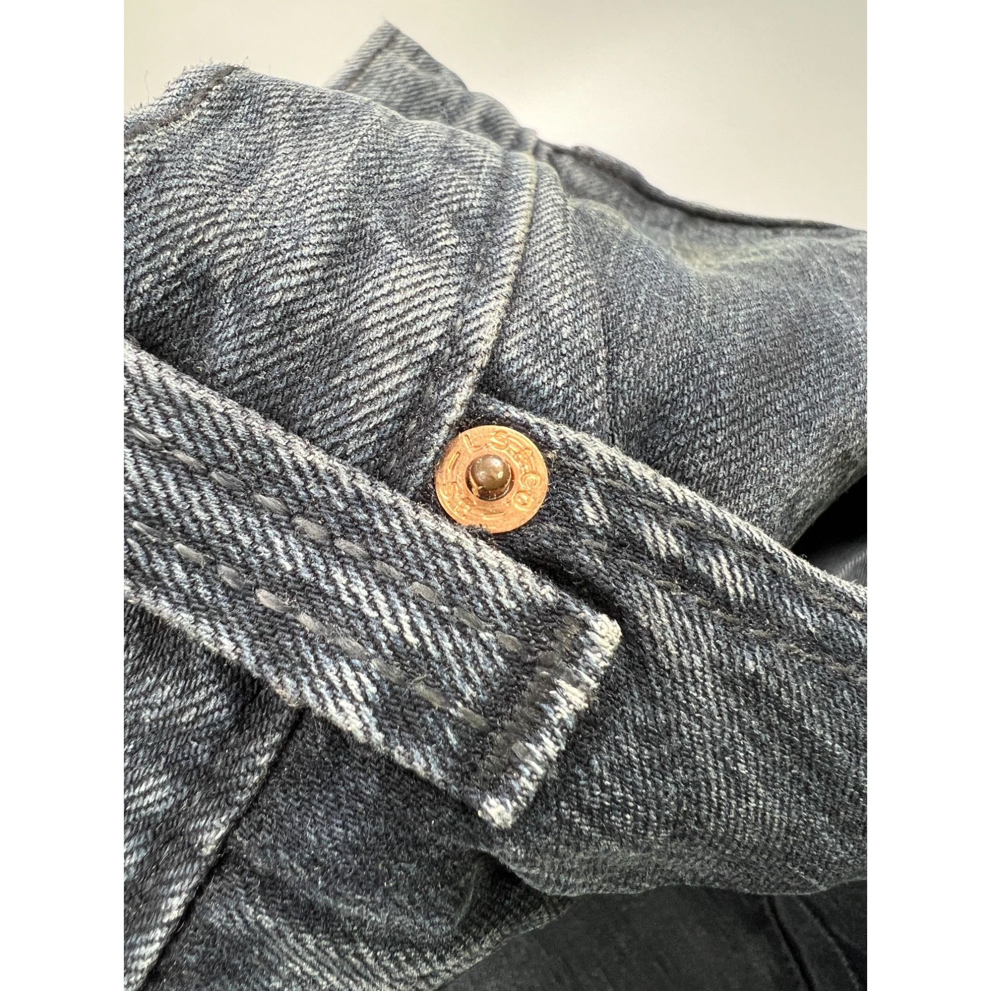 Levi's Levi’s 501 Black Denim Jeans Pants (Y0935) Size US 33 - 5 Thumbnail