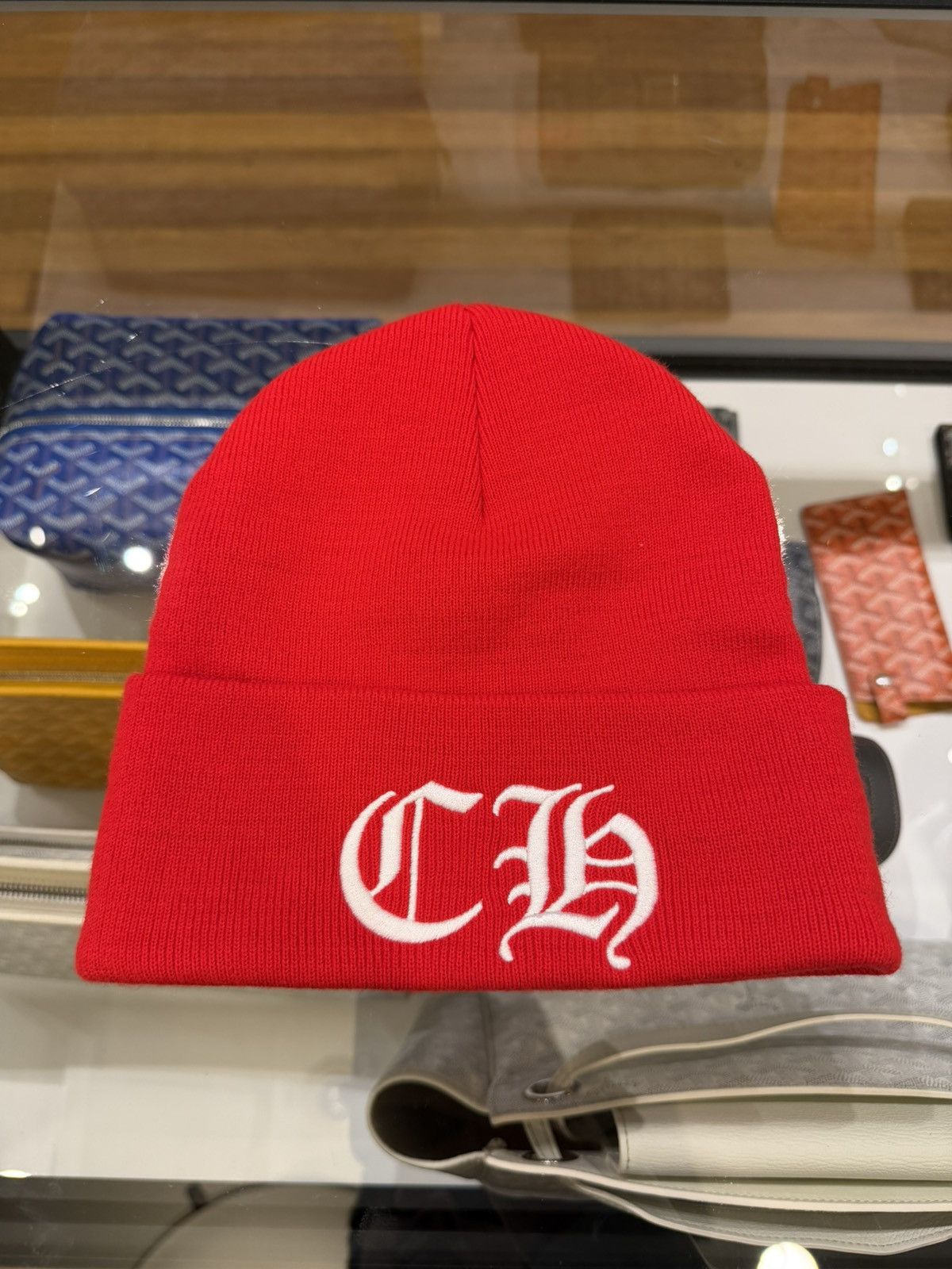 Chrome Hearts Chrome Hearts CH Embroidered Beanie - Red Size ONE SIZE - 1 Thumbnail