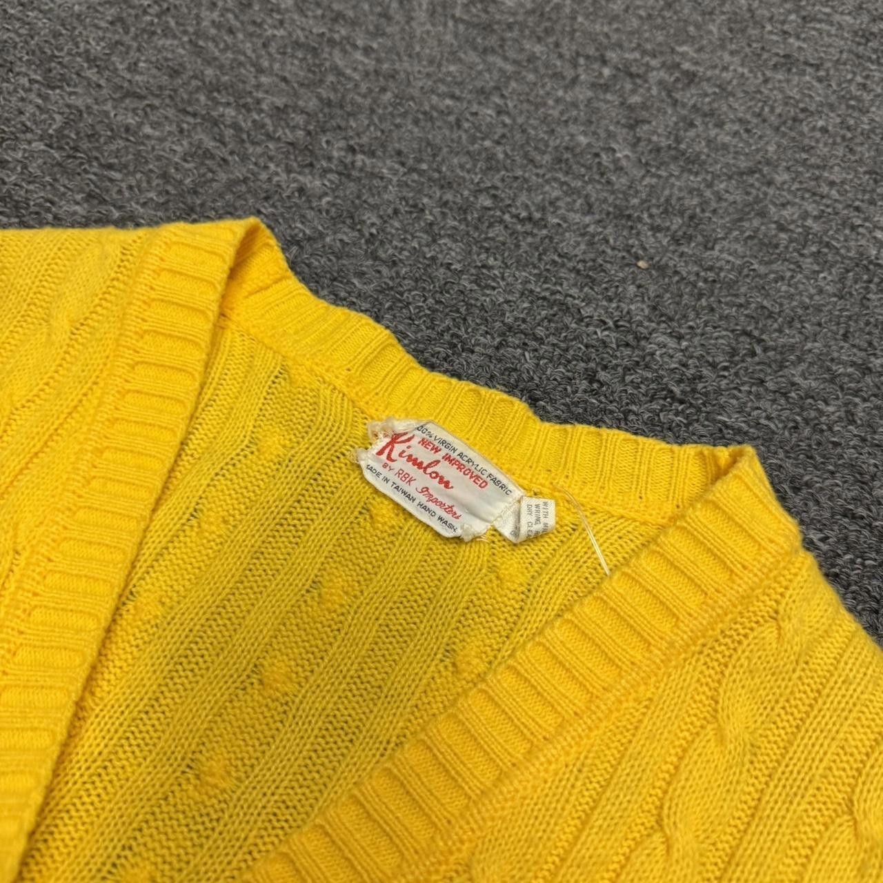 Designer Vintage Yellow Knit Cardigan Size S / US 4 / IT 40 - 3 Thumbnail