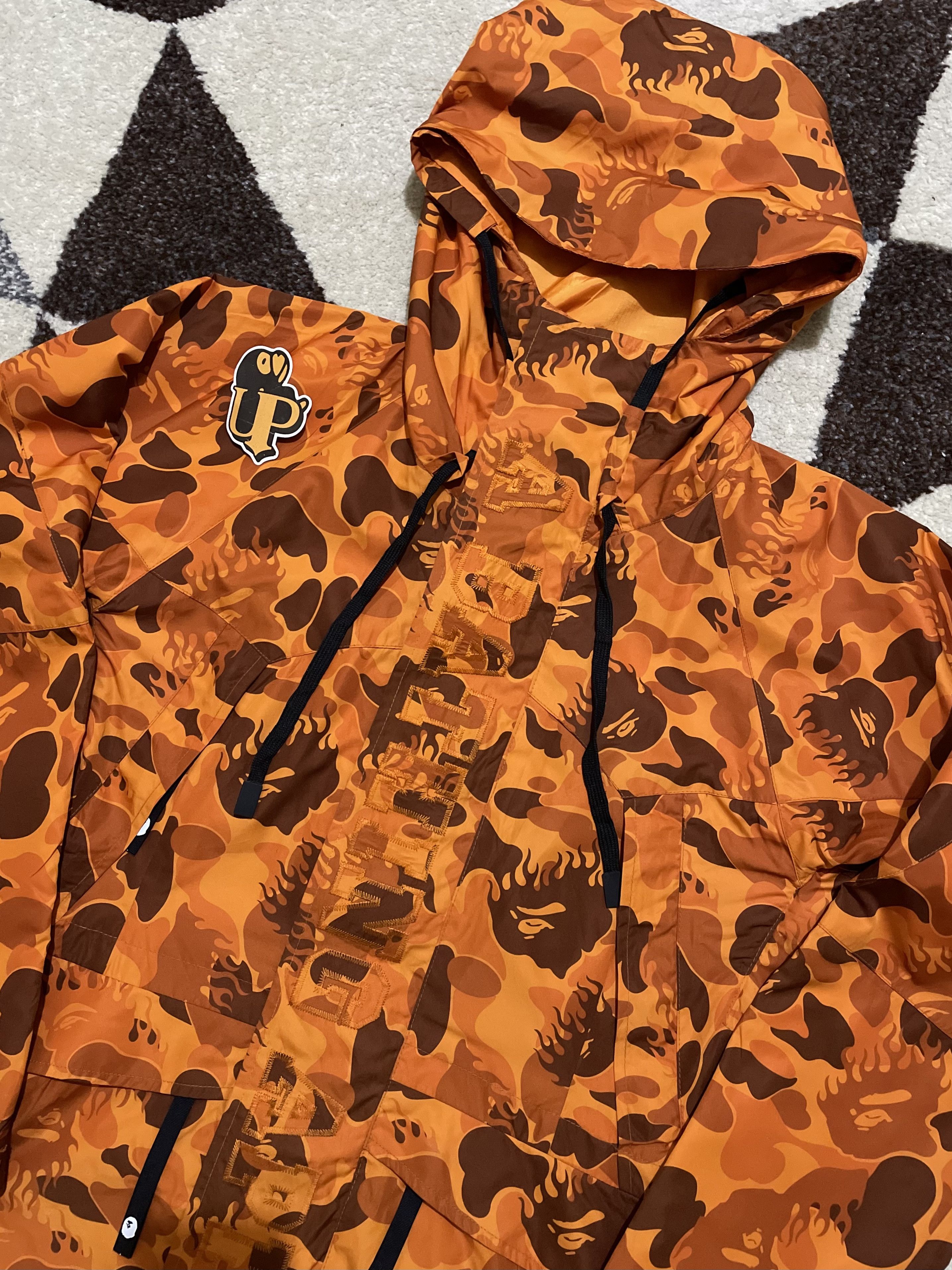 OG Bape Fire Camo Snowboard Jacket
