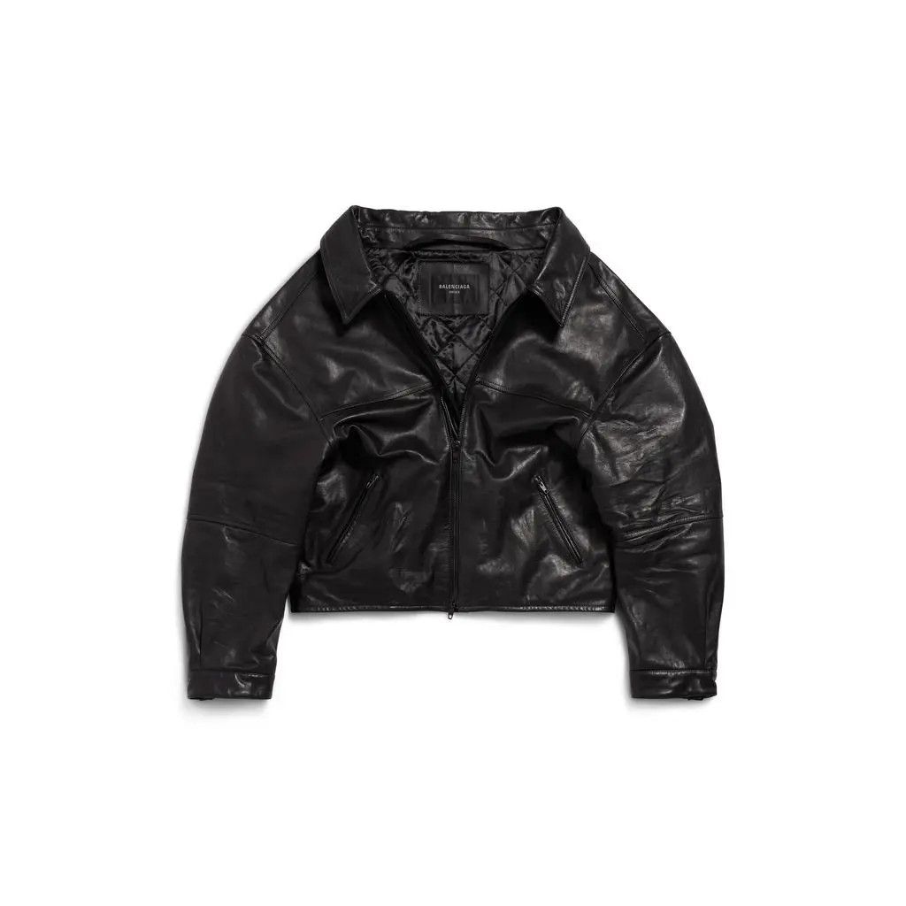 Balenciaga o1mt1gz0425 Off Shoulder Jacket in Black Size US S / EU 44-46 / 1 - 1 Thumbnail