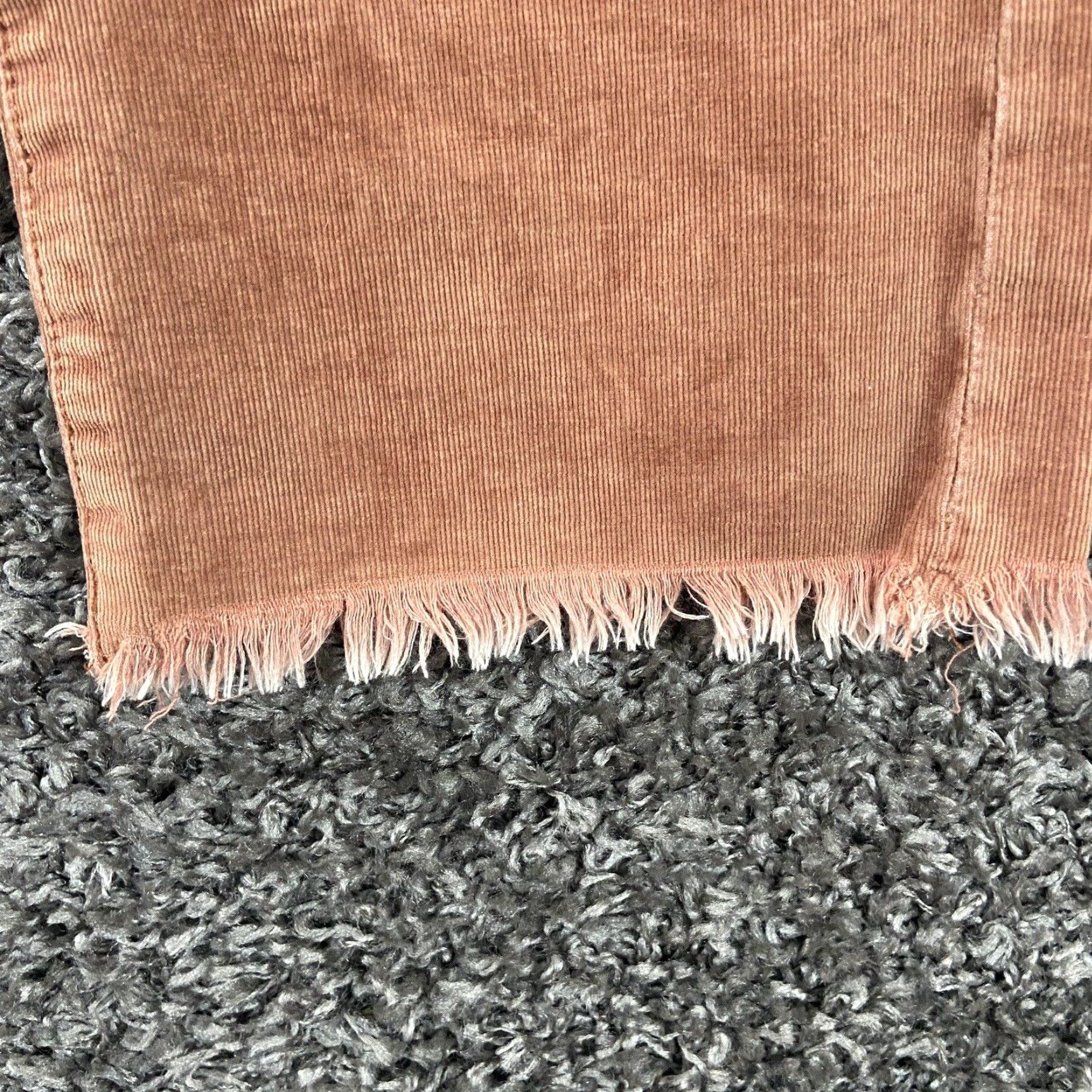 American Eagle Outfitters AMERICAN EAGLE Women’s Size 0 Brown Corduroy Jeans Frayed Hem Straight Size 25" / US 0 / IT 36 - 2 Thumbnail