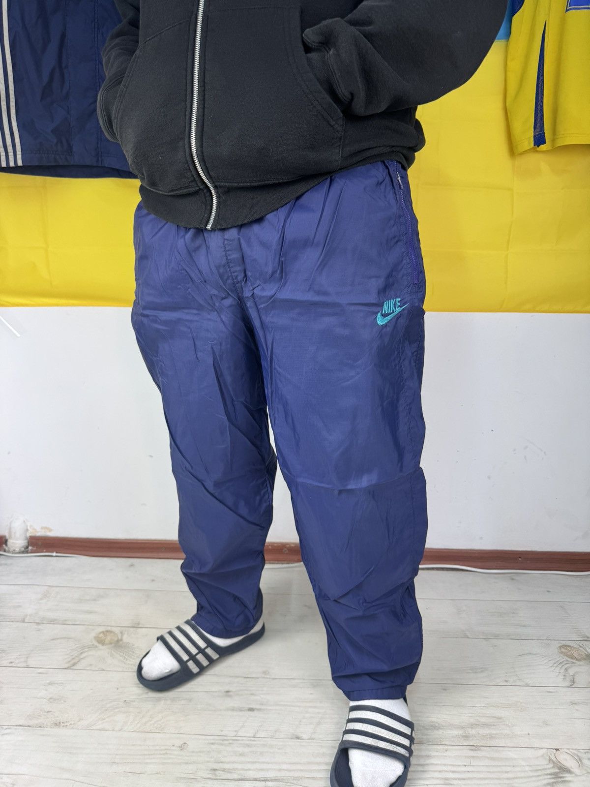 Nike Vintage Nike Nylon Pants Track 90s y2k Swoosh Size US 36 / EU 52 - 1 Thumbnail