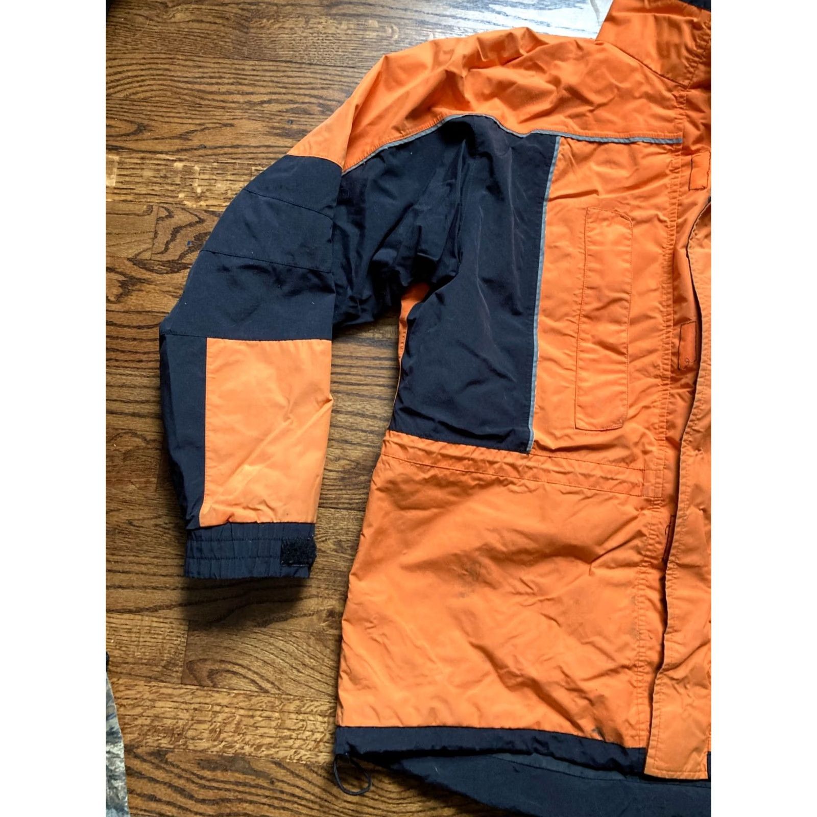 Harley Davidson Harley-Davidson Jacket Rain Coat GoreTex Orange Black Mens M Water Resistant Riding Motorcycle Outdoor Size US M / EU 48-50 / 2 - 2 Thumbnail