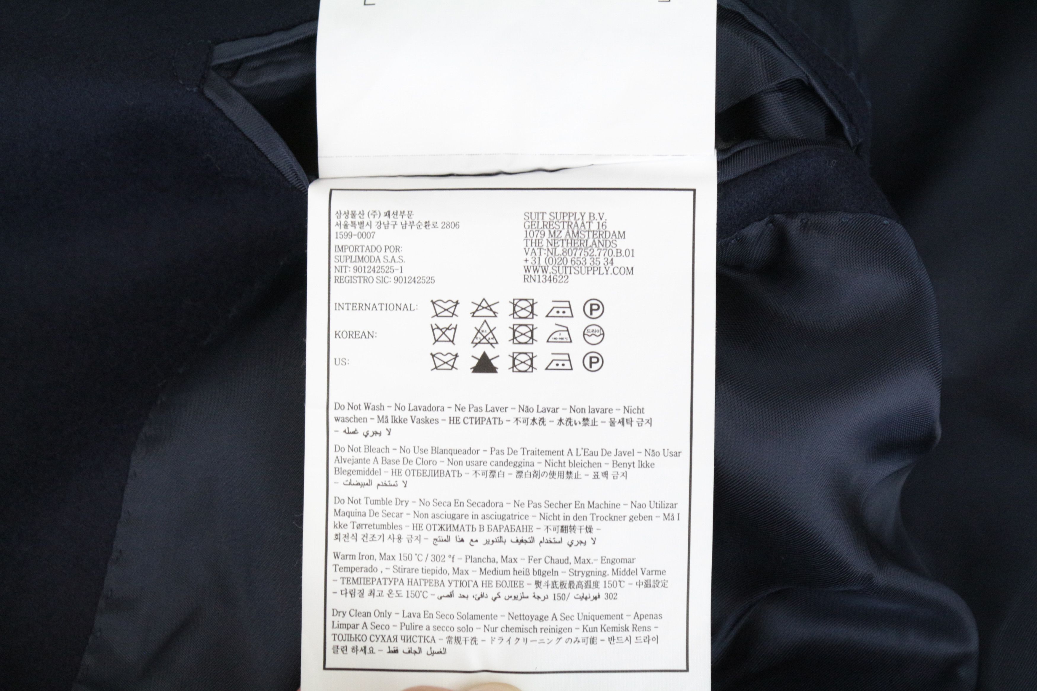 Suitsupply VICENZA UK52S Navy Wool Coat 66880 Size US XXL / EU 58 / 5 - 7 Thumbnail
