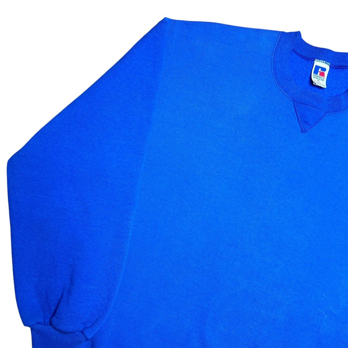 Russell Athletic Vintage 90s Russell Athletic Blue USA Made Blank Sweatshirt Size US XL / EU 56 / 4 - 14 Thumbnail