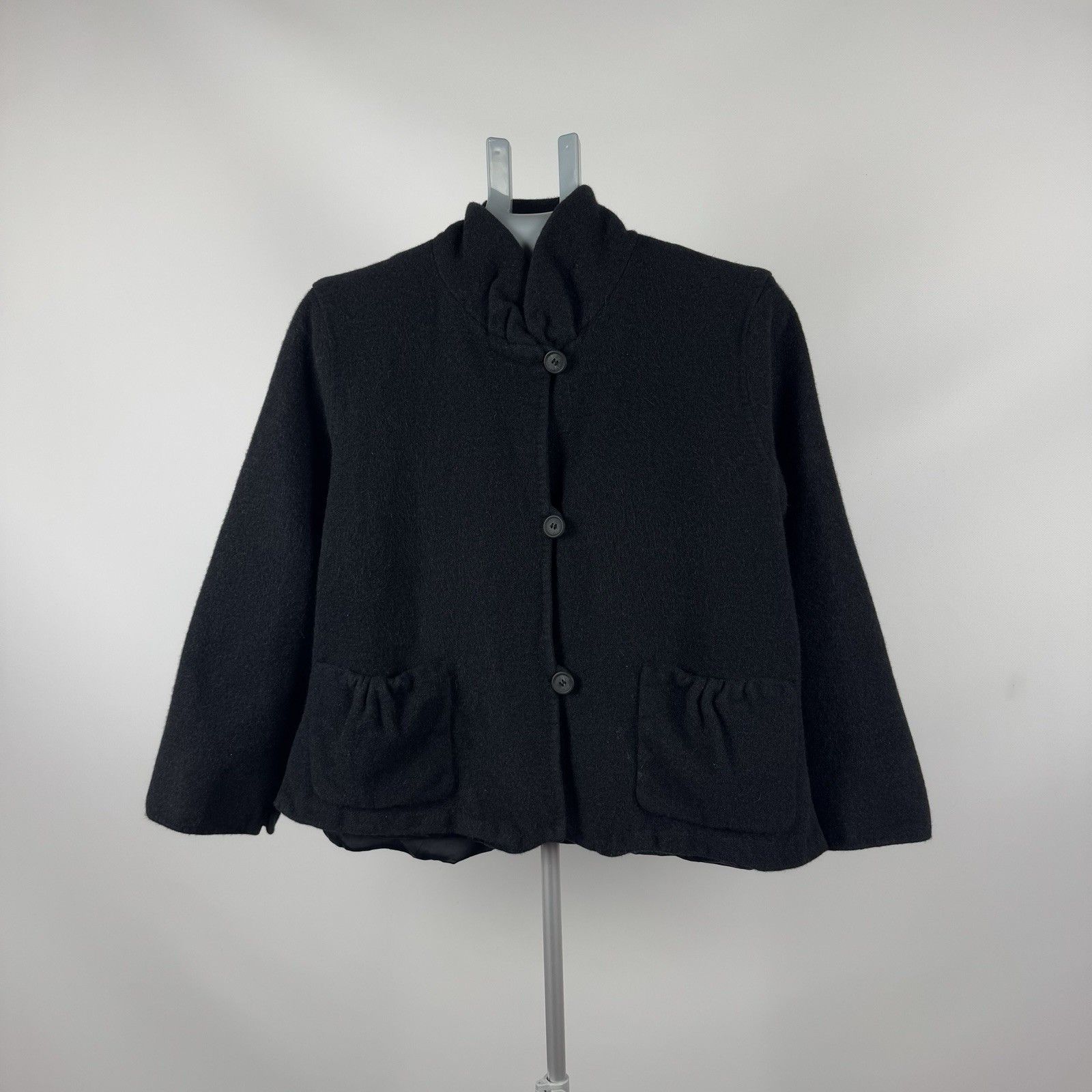 OSKA OSKA Jacket Pea Coat Angora Blend Ruched Pockets Woman’s Size XS / US 0-2 / IT 36-38 - 1 Thumbnail