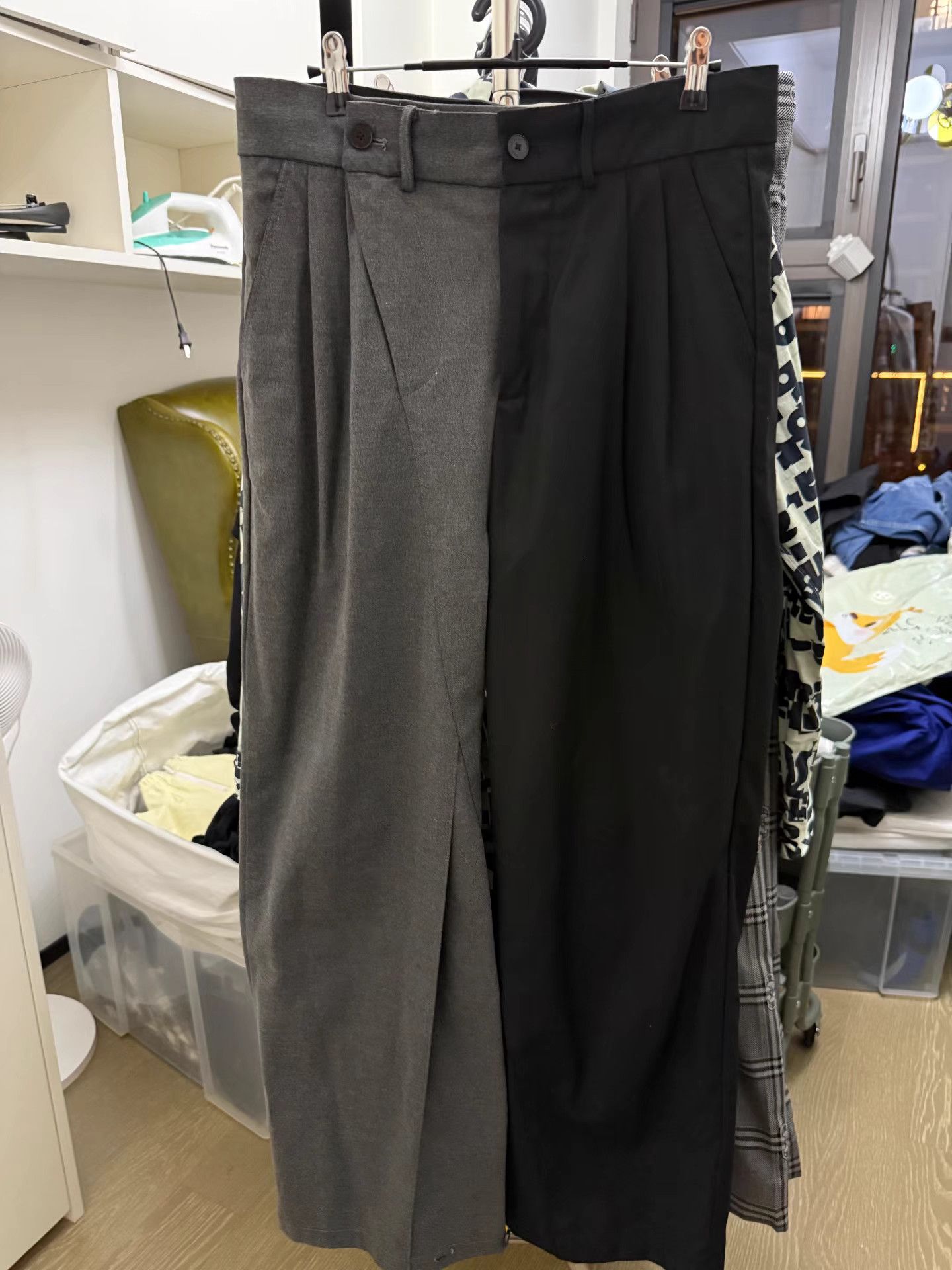 Feng Chen Wang FengChengWang Color-Block Wide-Leg Pants K27 Size US 33 - 1 Thumbnail