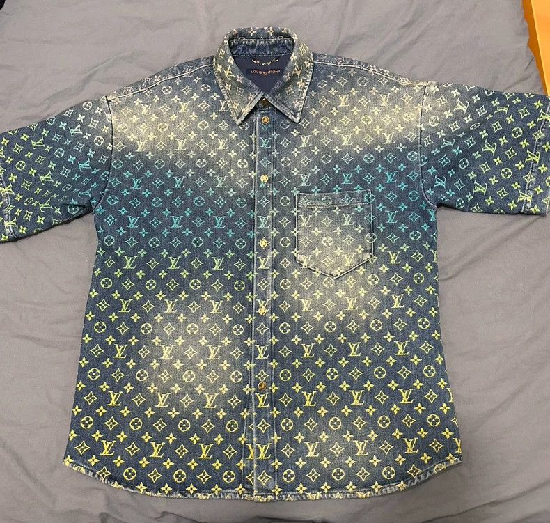 Louis Vuitton Louis Vuitton Full-print denim short sleeve 2502-Nextarrow Size US XXL / EU 58 / 5 - 1 Thumbnail