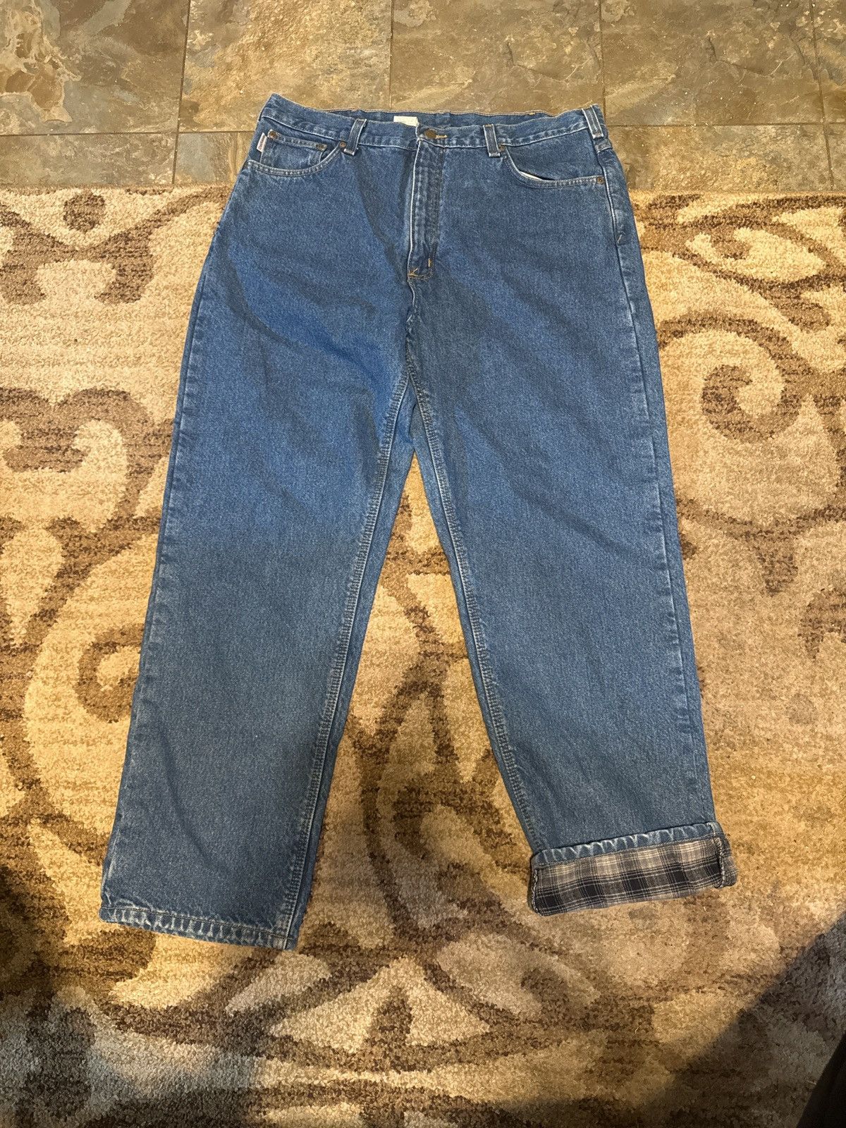 Carhartt × Carhartt Wip × Vintage Vintage lined carharrt jeans Size US 38 / EU 54 - 1 Thumbnail