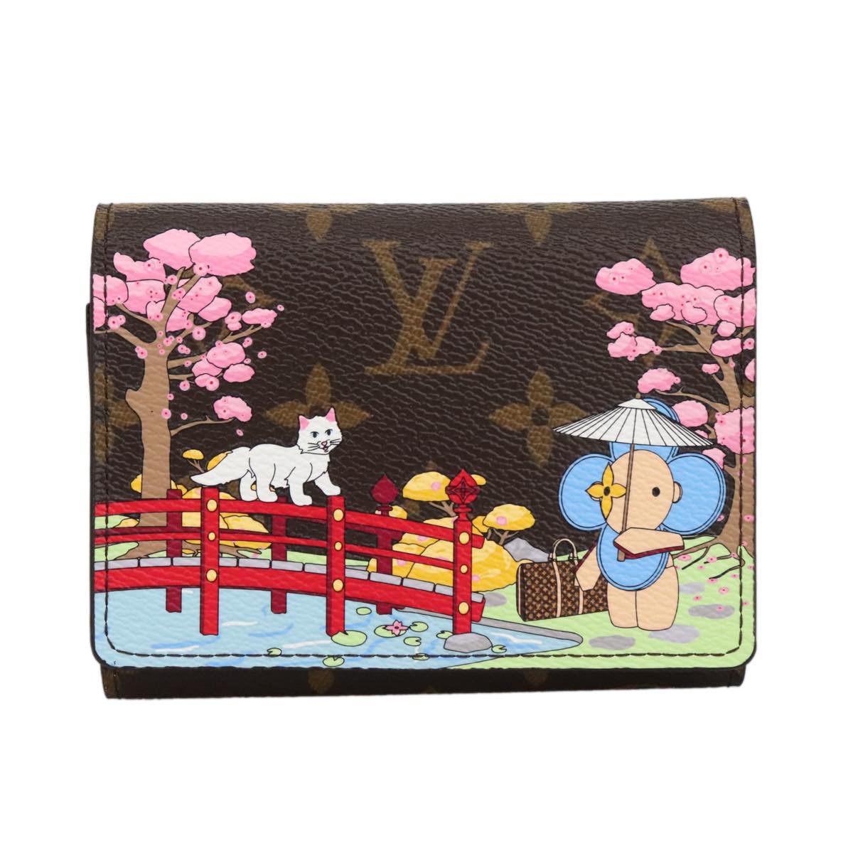 Portefeuille Victorine Brown Canvas Wallet (Pre-Owned)