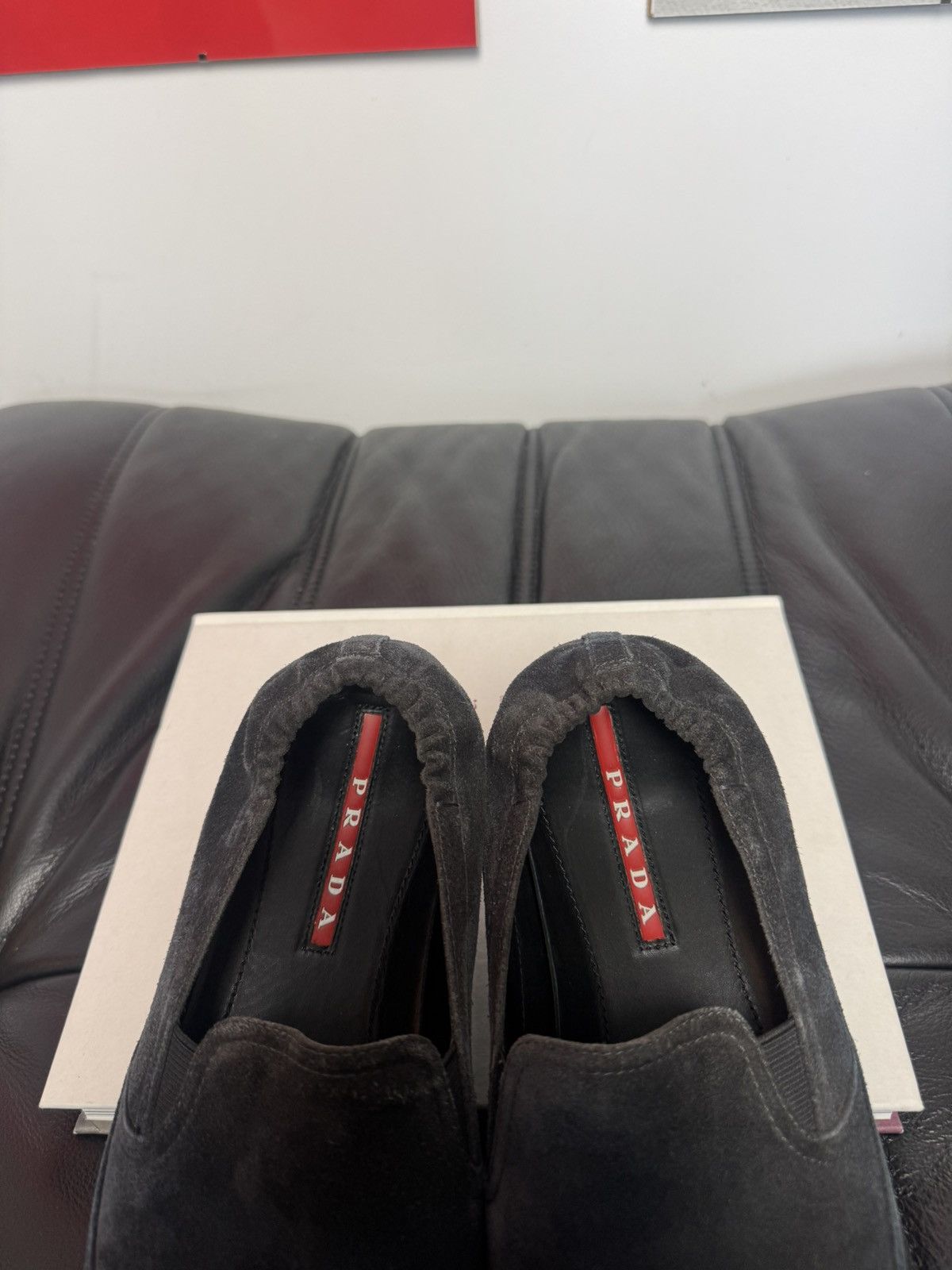 Prada Prada Slip Ons Designer Loafers Suede Gray Rare Vintage Size US 7.5 / EU 40-41 - 5 Thumbnail