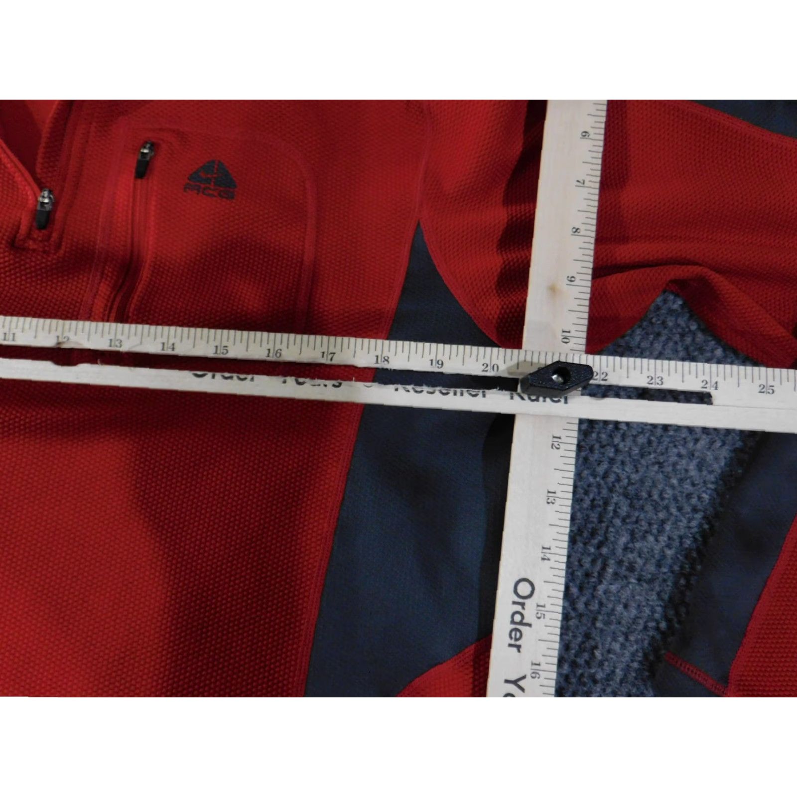 Nike VINTAGE Nike ACG Pullover Mens Large Red Gray Quarter Zip Fleece NikeFIT Chest Pocket Size US L / EU 52-54 / 3 - 6 Thumbnail